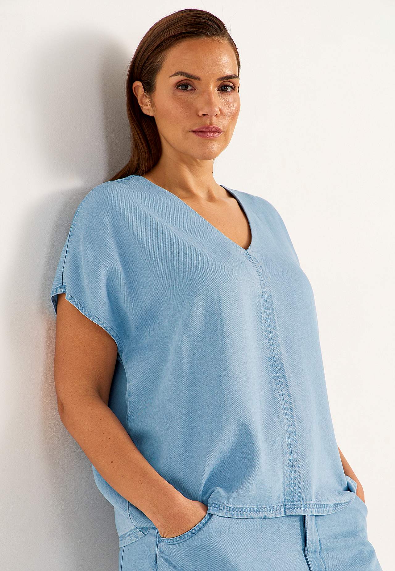 Ultra-soft Premium denim blouse