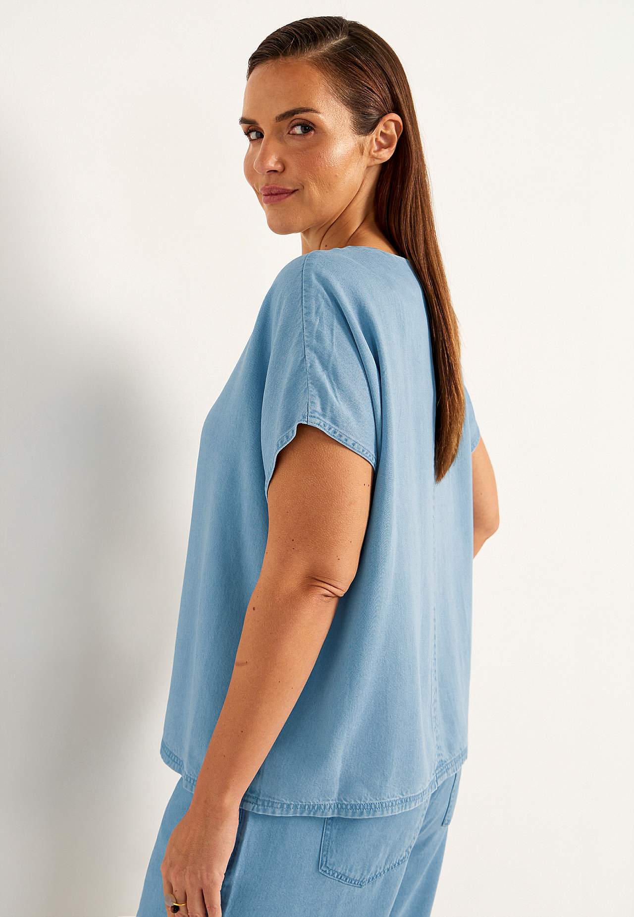 Ultra-soft Premium denim blouse
