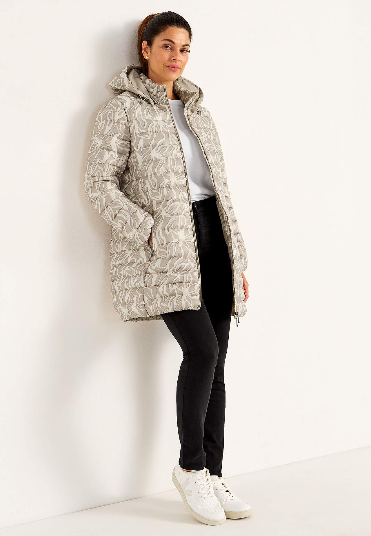 Quilted, patterned lightweight jacket