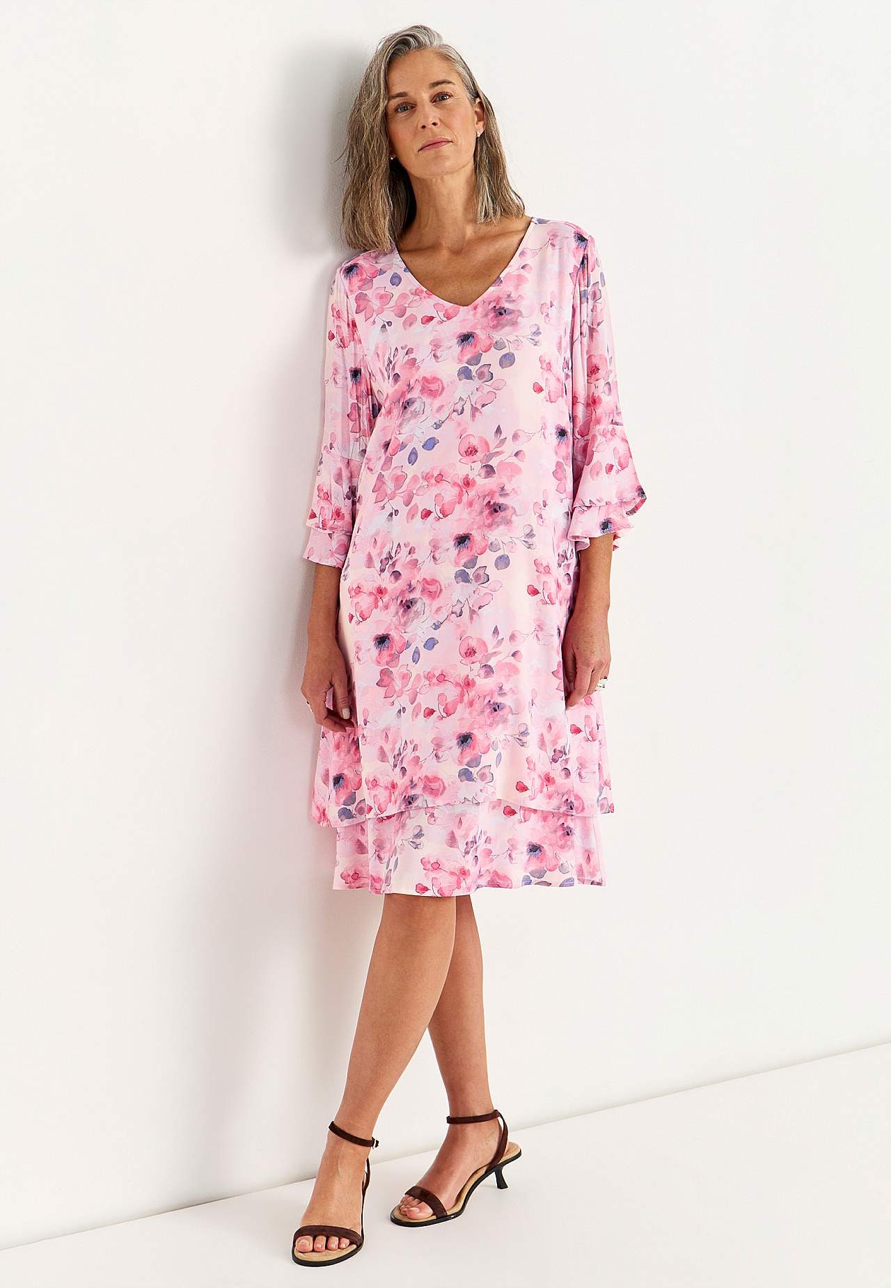 Summery party dress with flounces