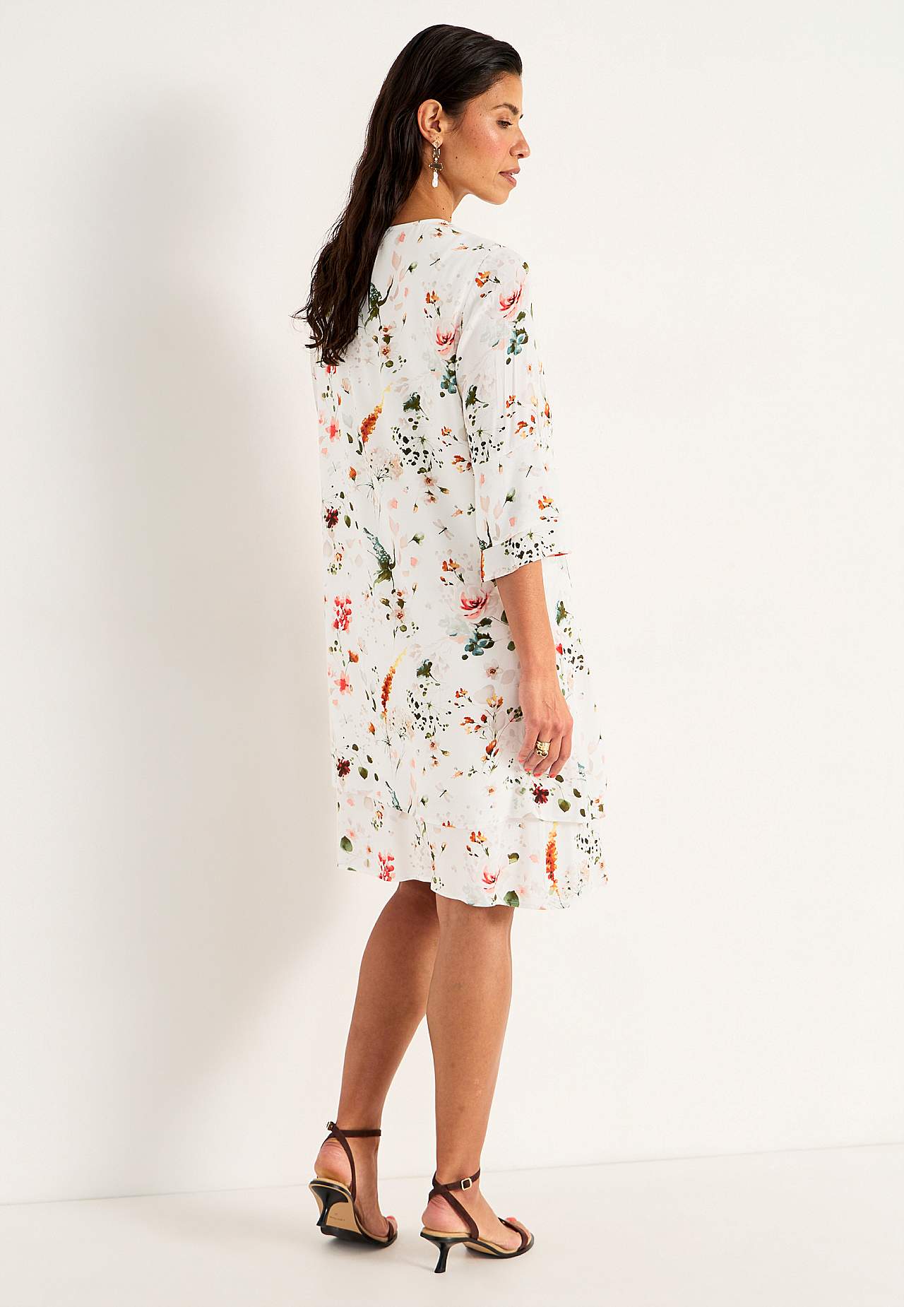 Summery party dress with flounces