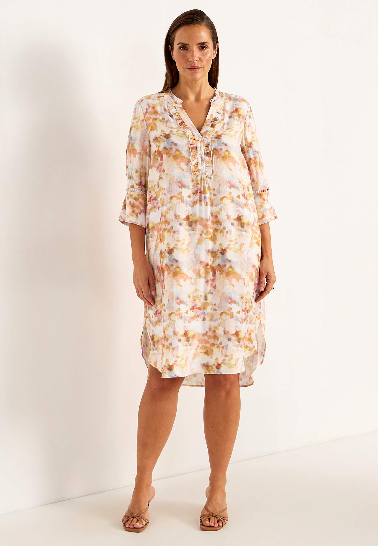 Woven dress with pockets