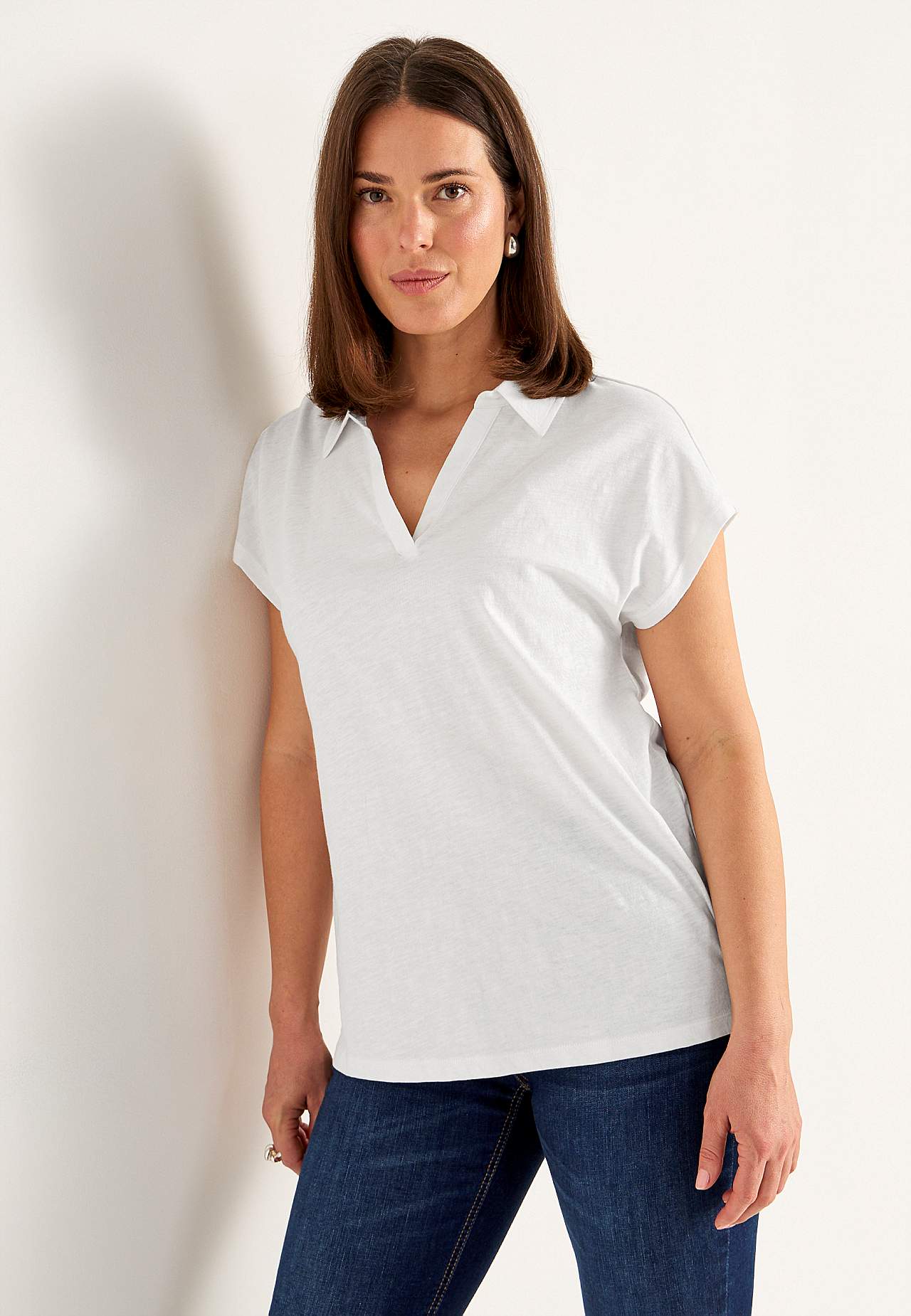 Jersey top with collar