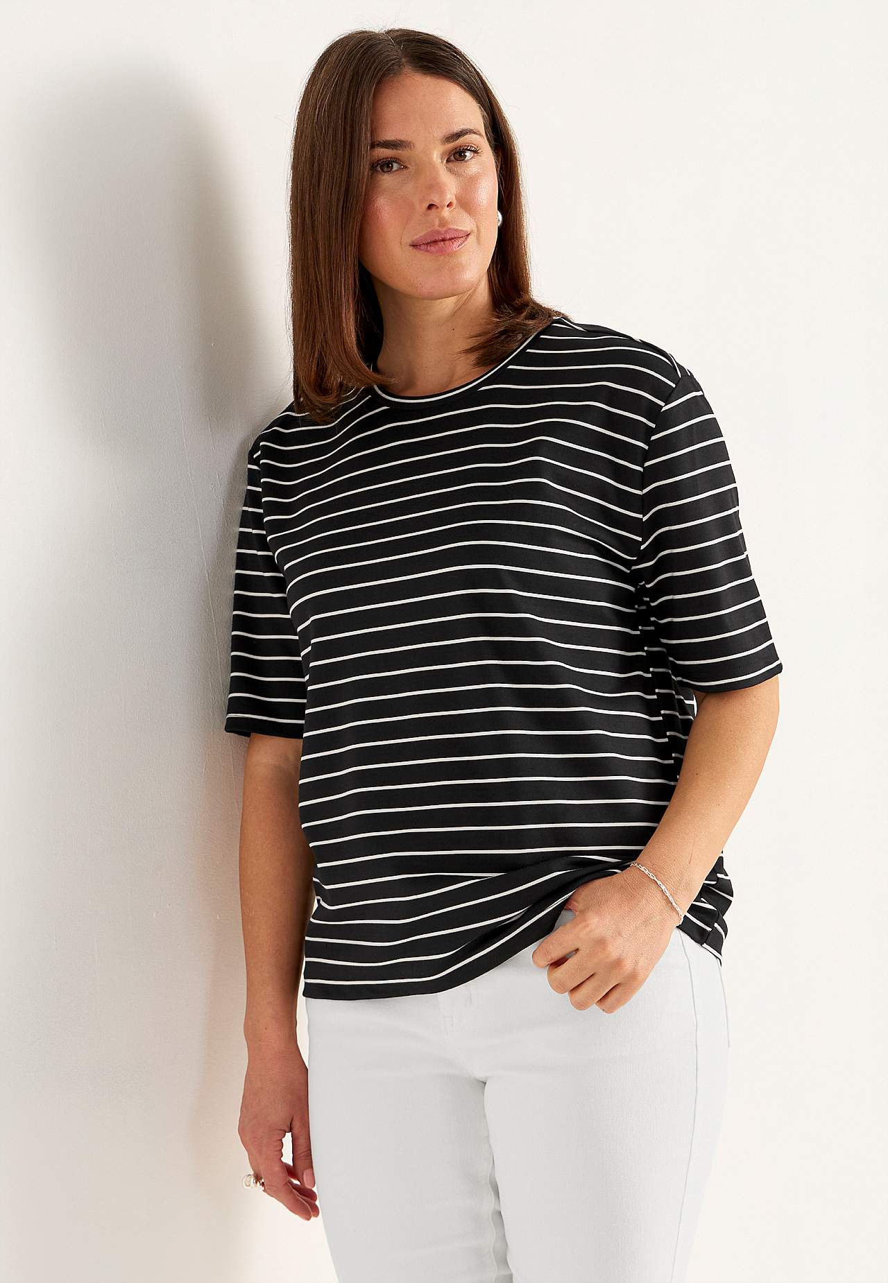 T-shirt in heavy tricot