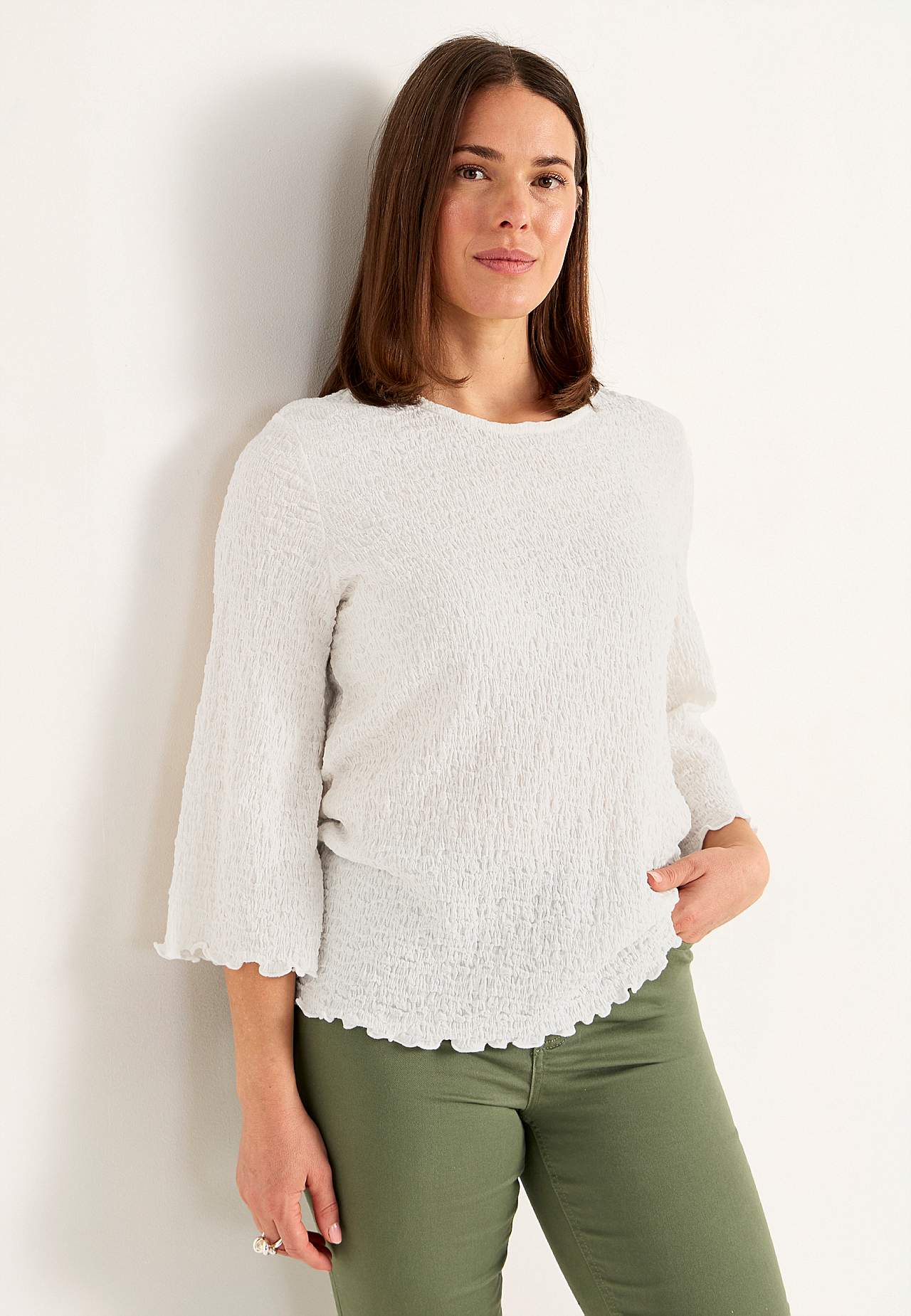 Jersey top with structure
