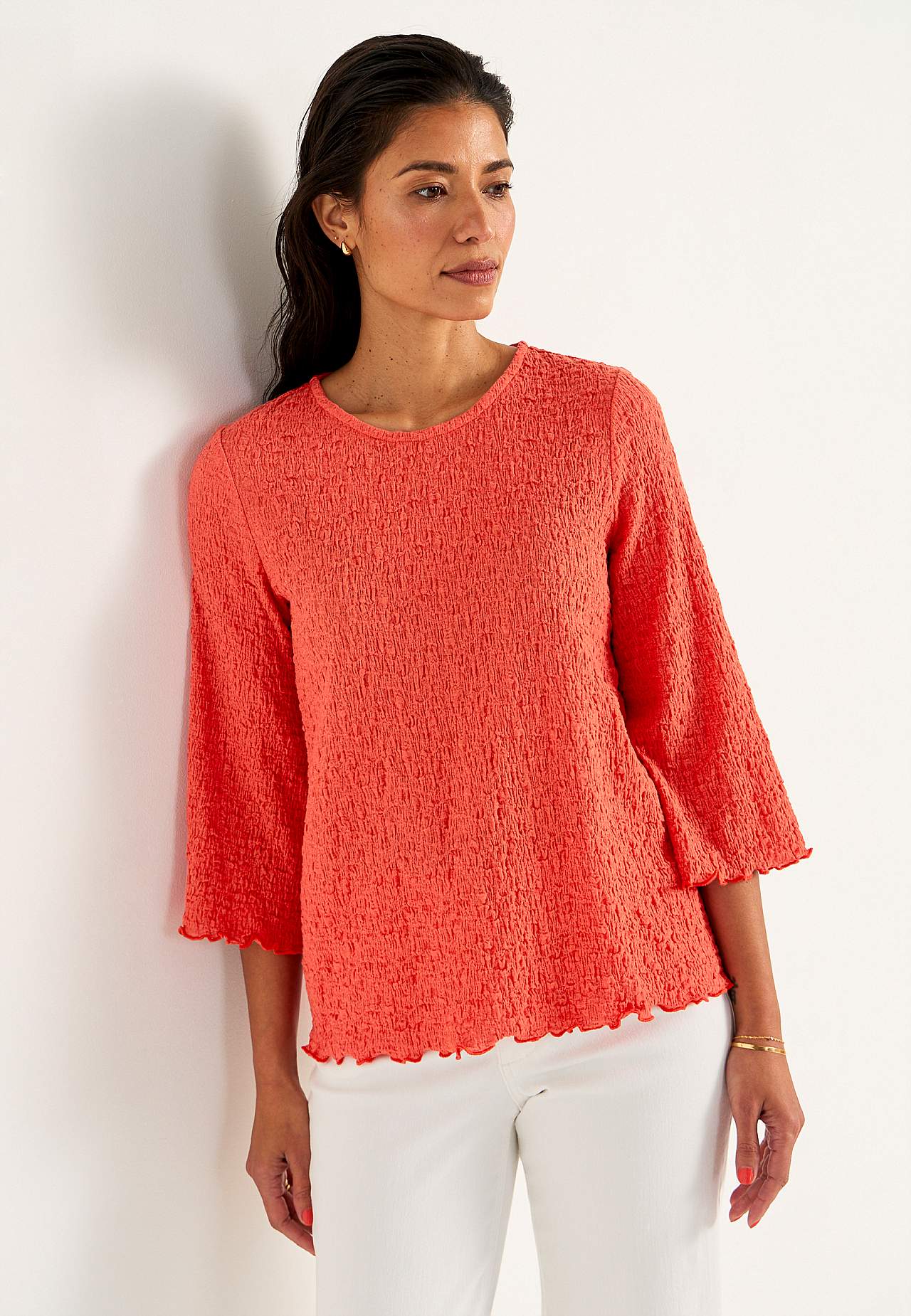 Jersey top with structure