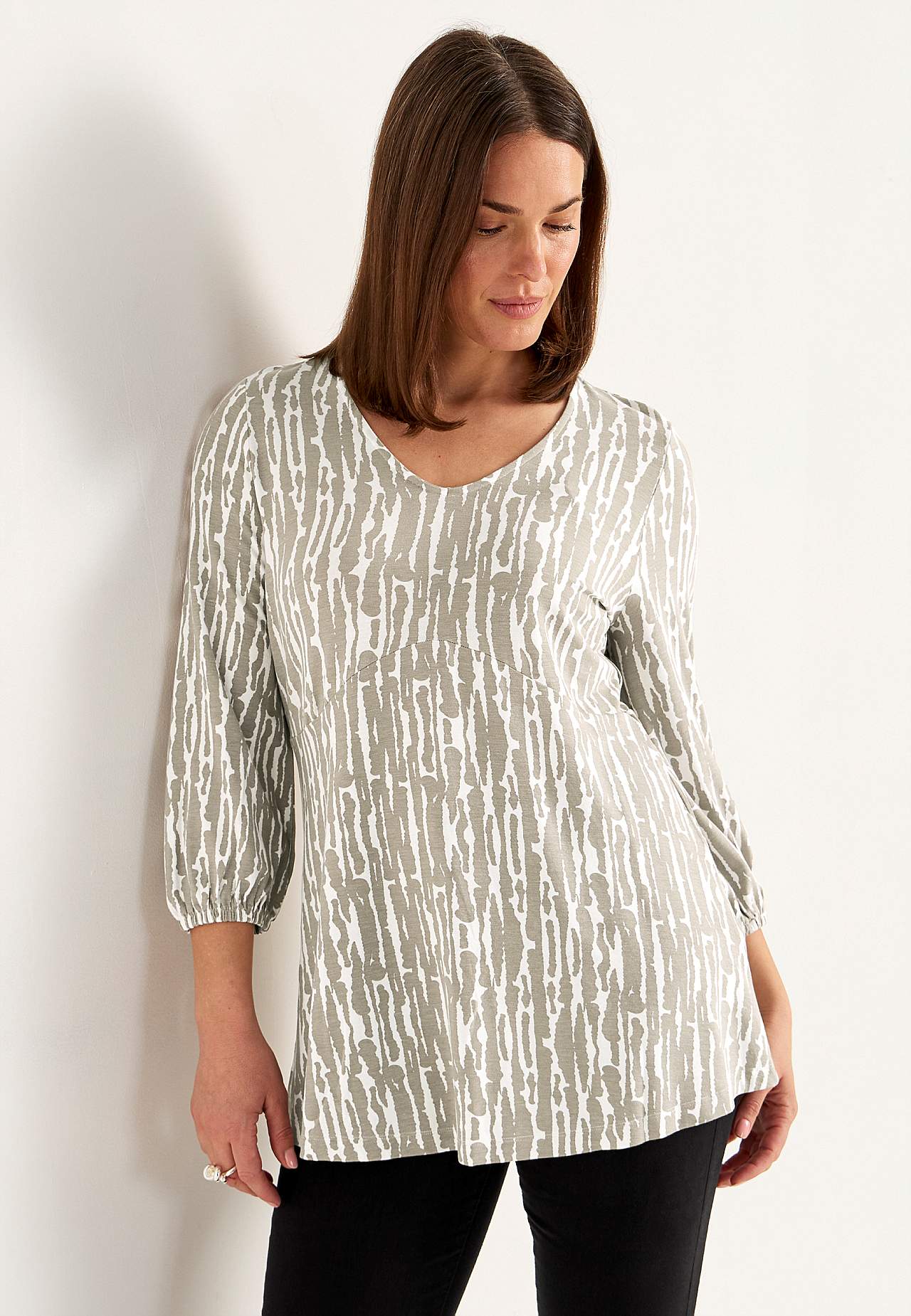 Jersey tuniq with empire line