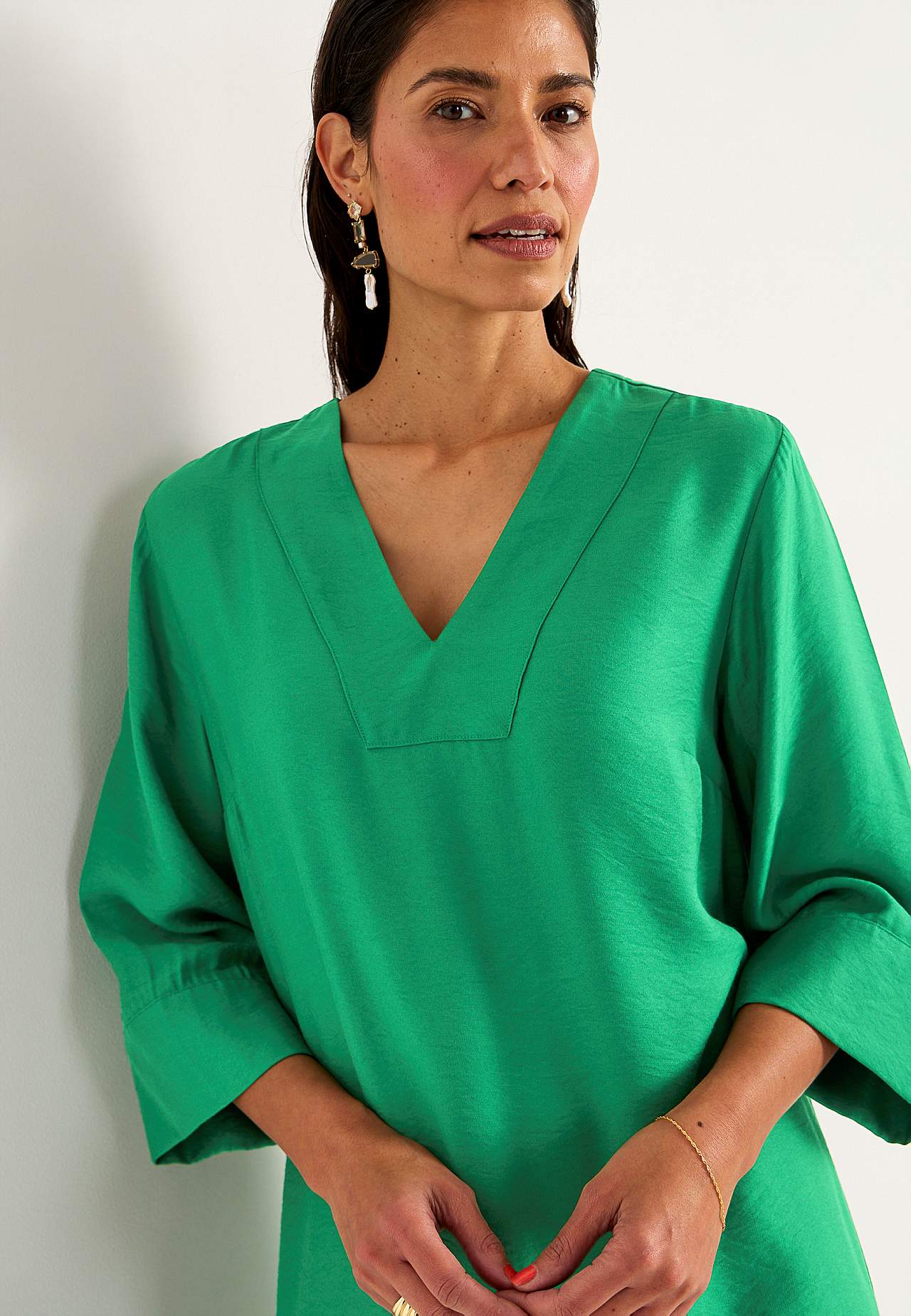 Woven kaftan dress