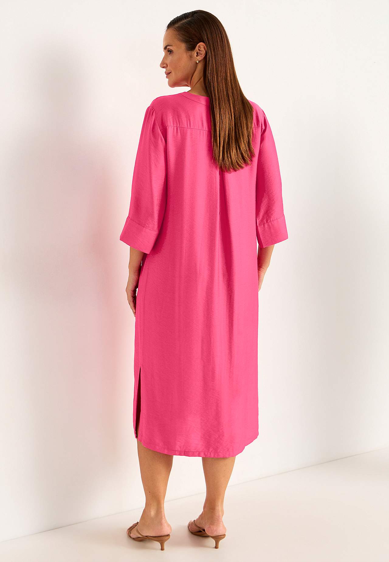 Woven kaftan dress