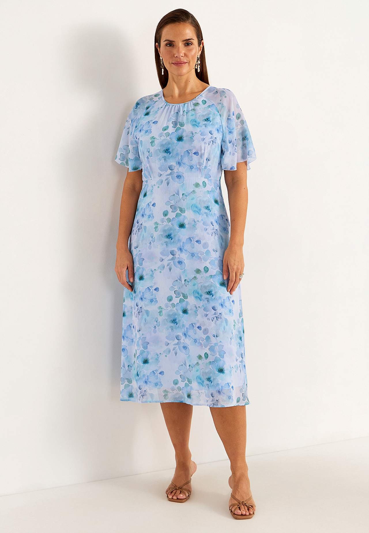 Floral chiffon dress