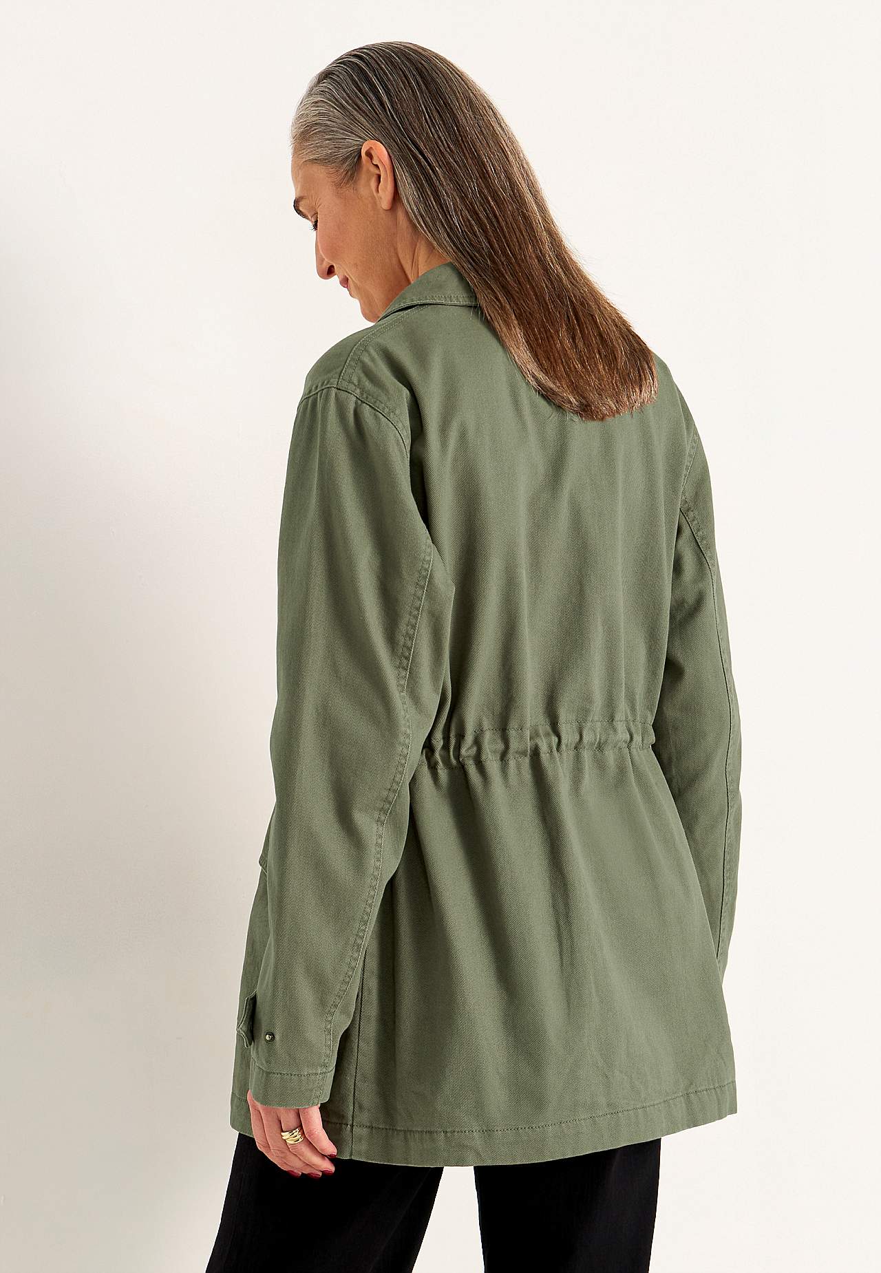 Denim jacket with zip