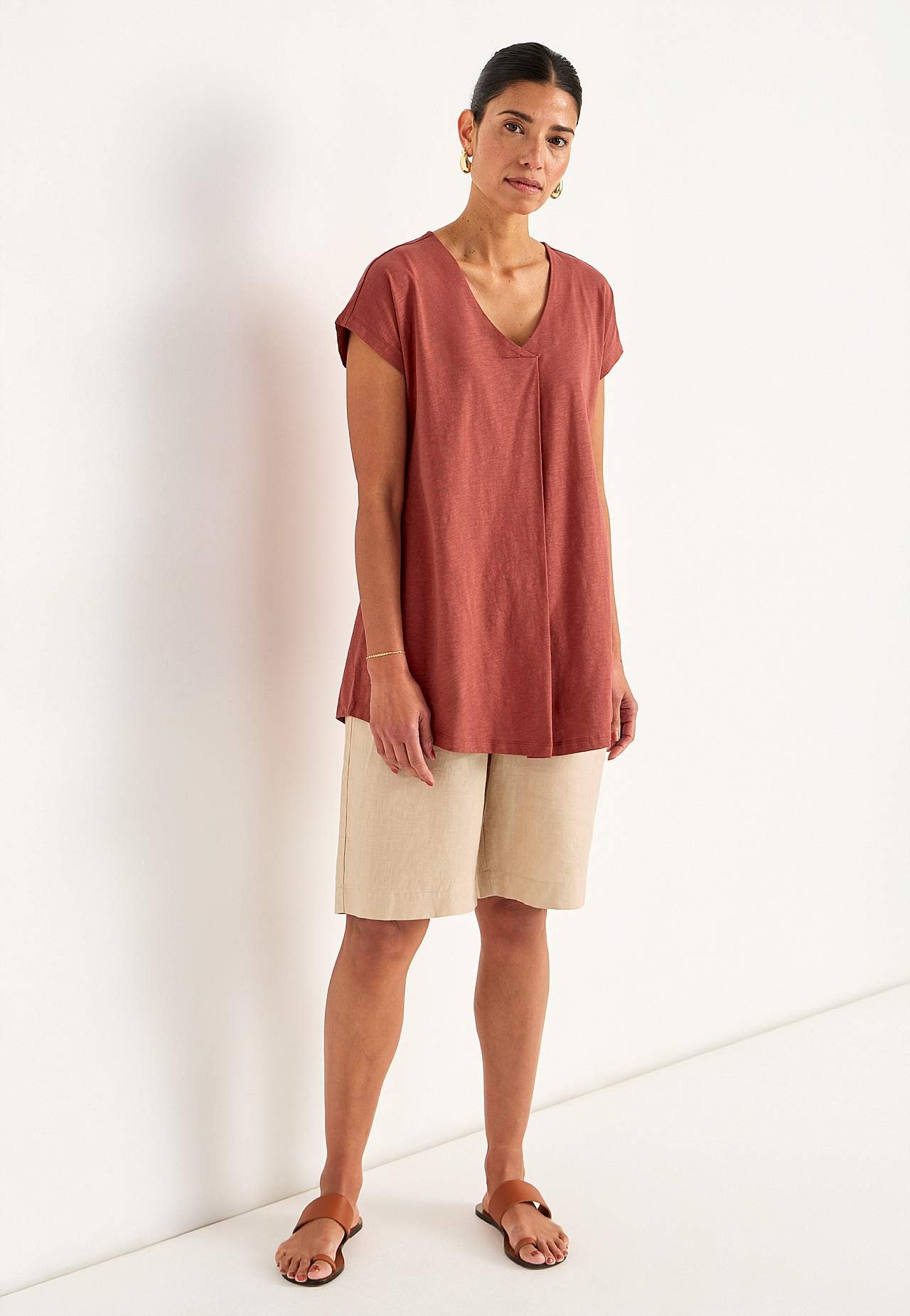 Short-sleeved jersey tuniq