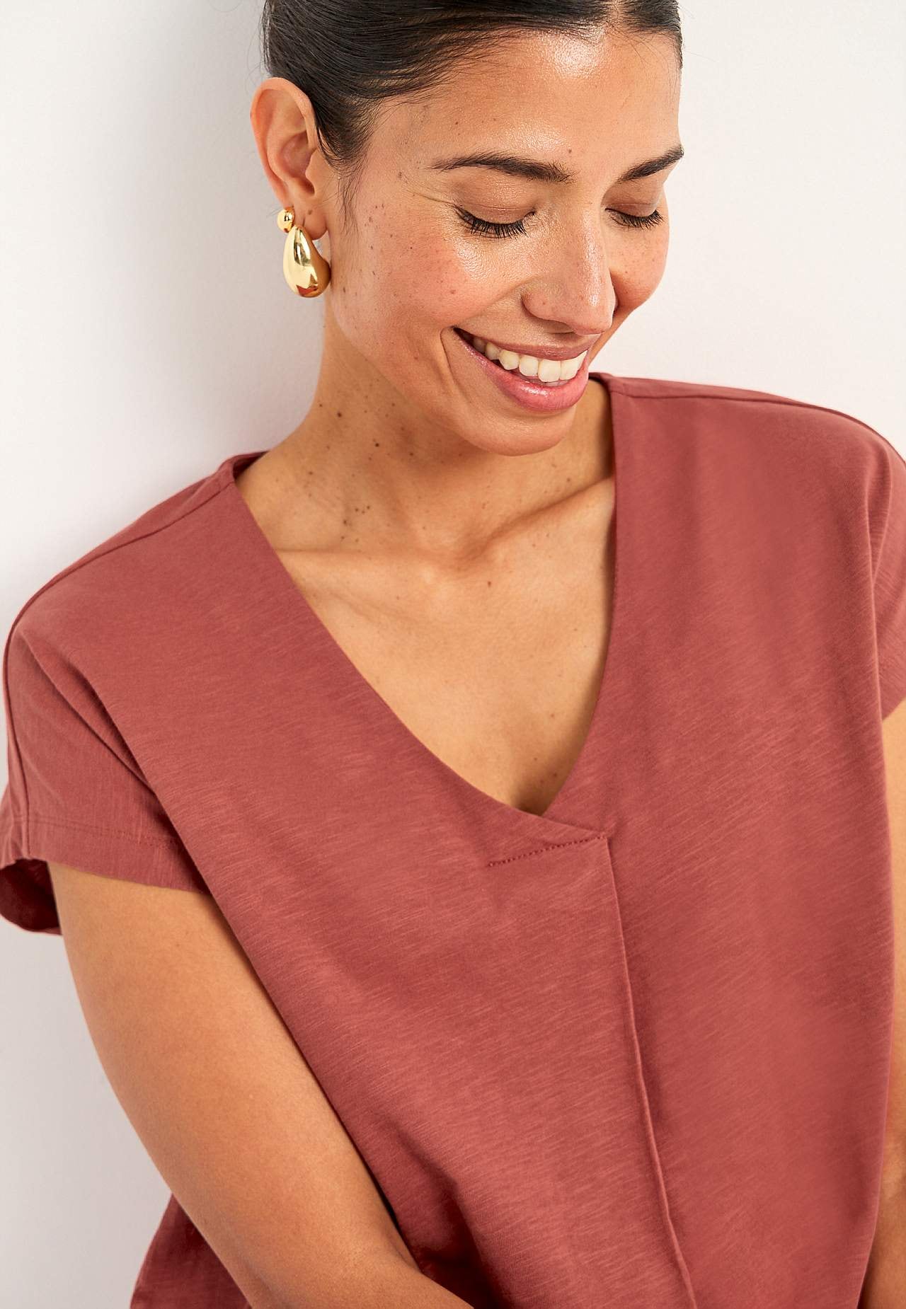 Short-sleeved jersey tuniq