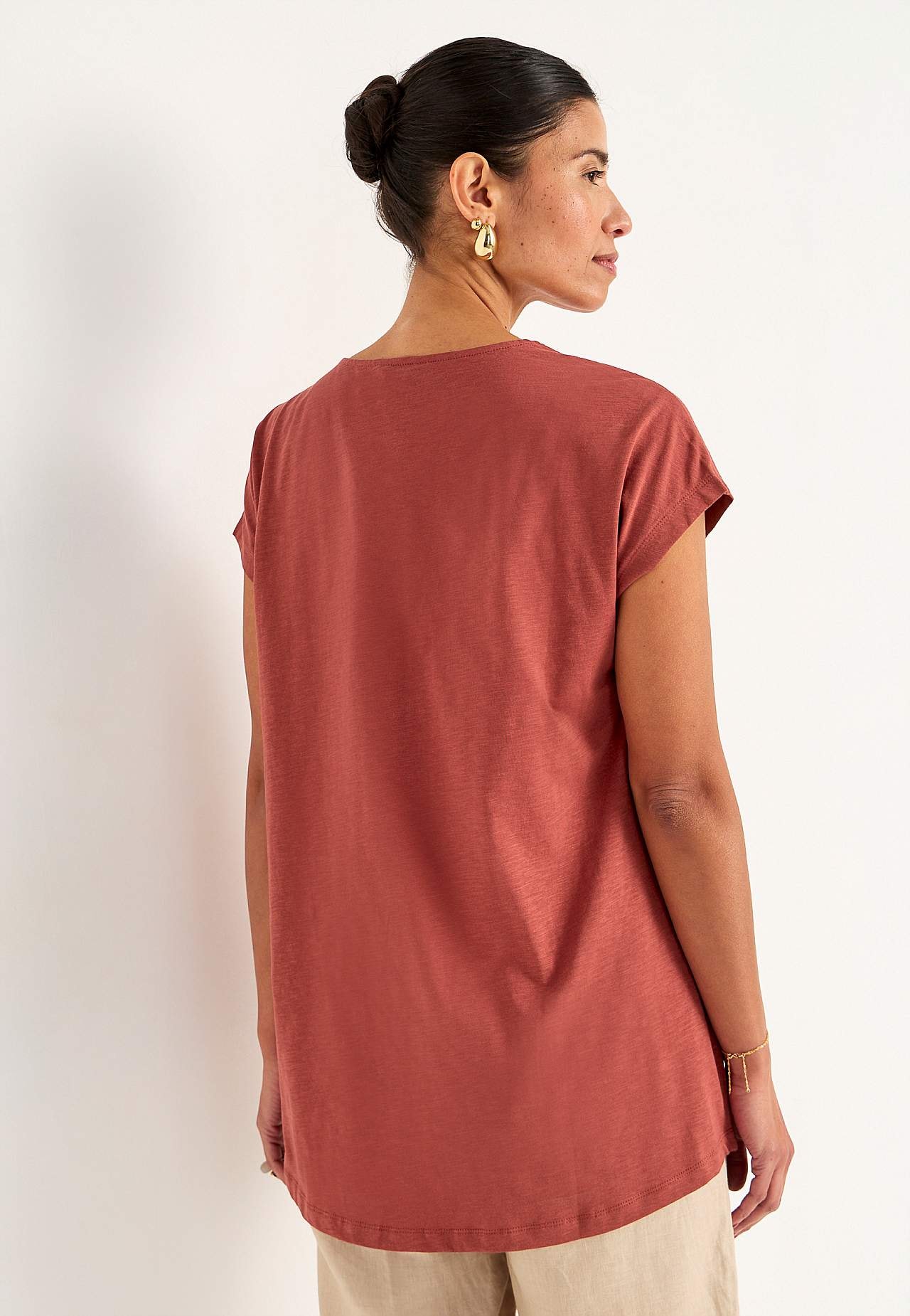Short-sleeved jersey tuniq