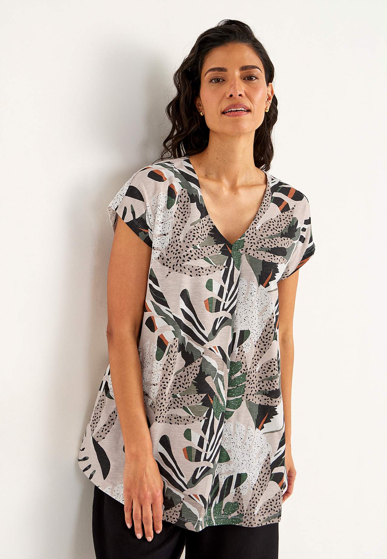 Short-sleeved jersey tuniq