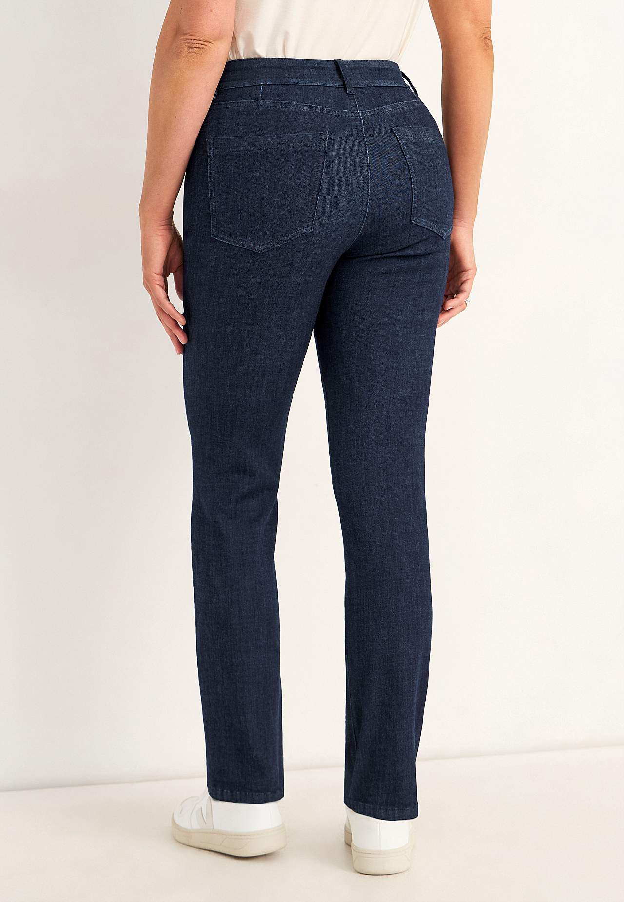 Wide jeans in denim with superstretch