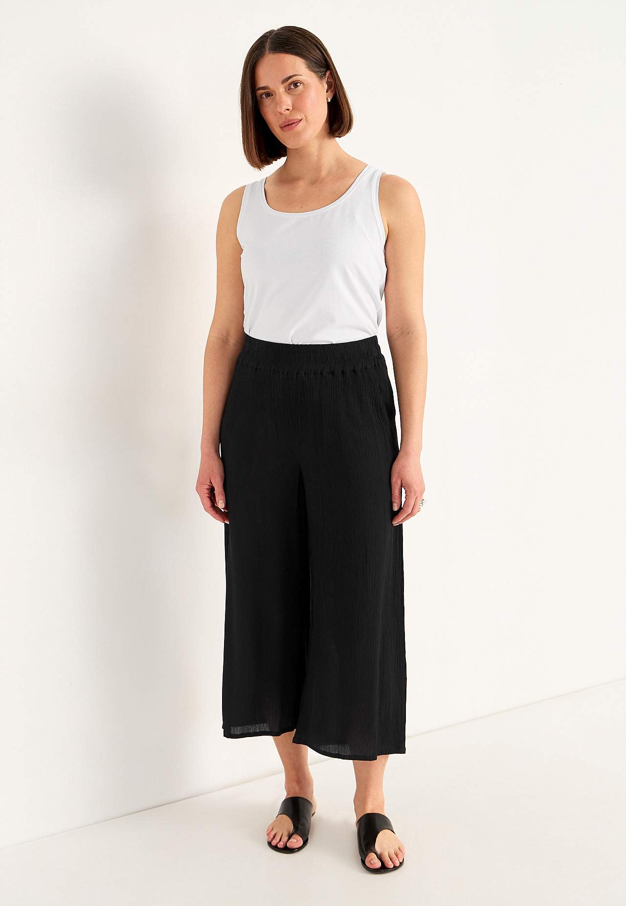 Crepe culotte trousers