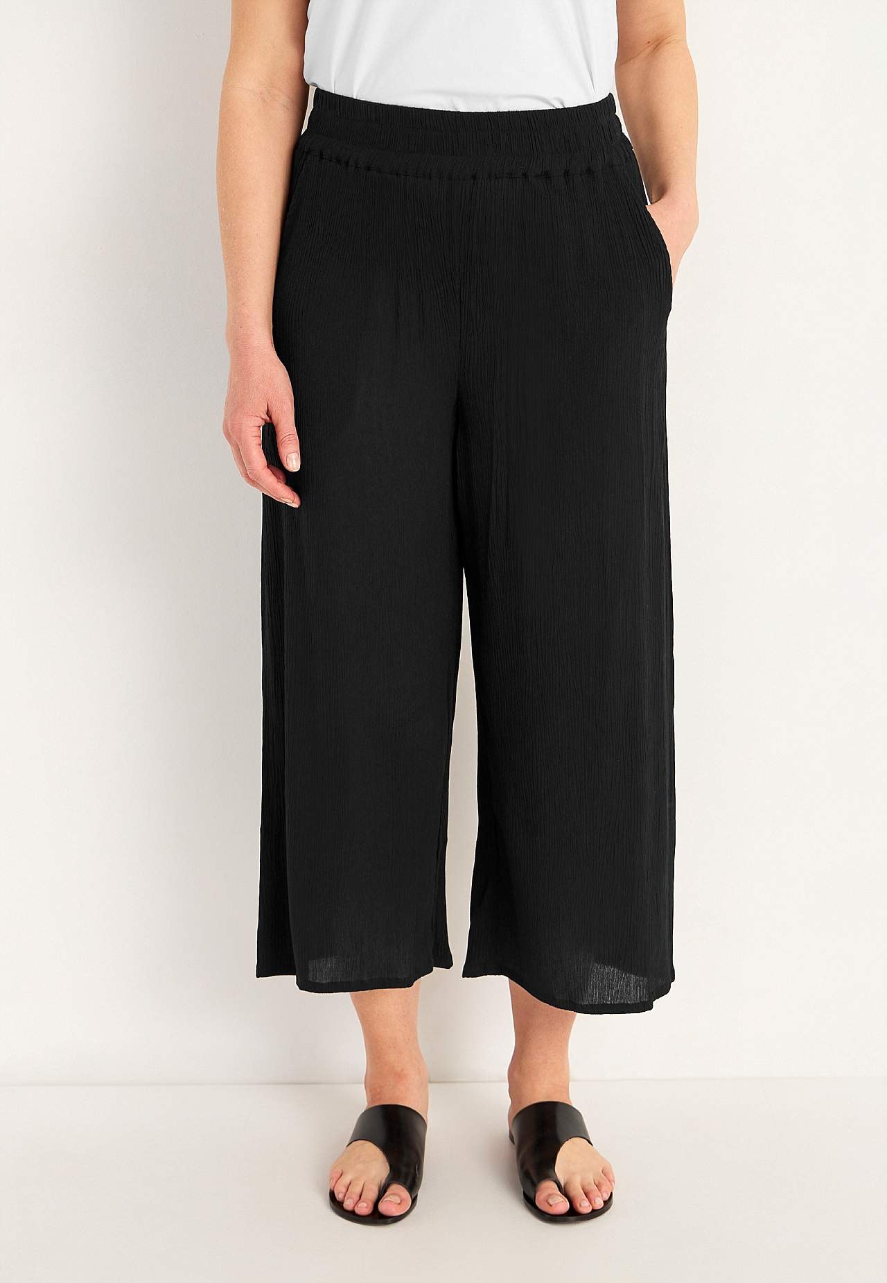 Crepe culotte trousers