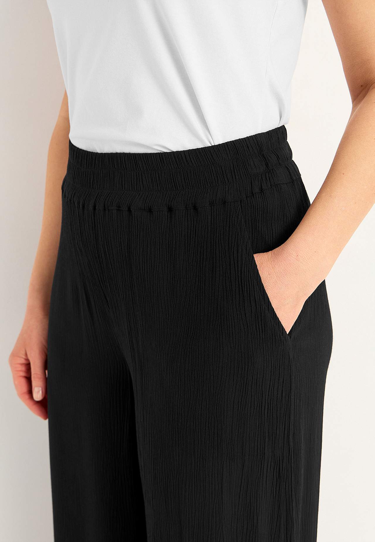 Crepe culotte trousers