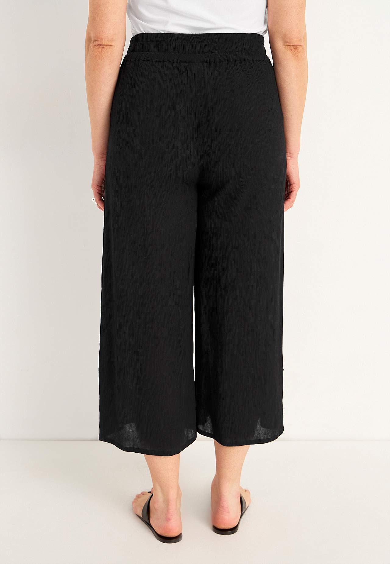 Crepe culotte trousers