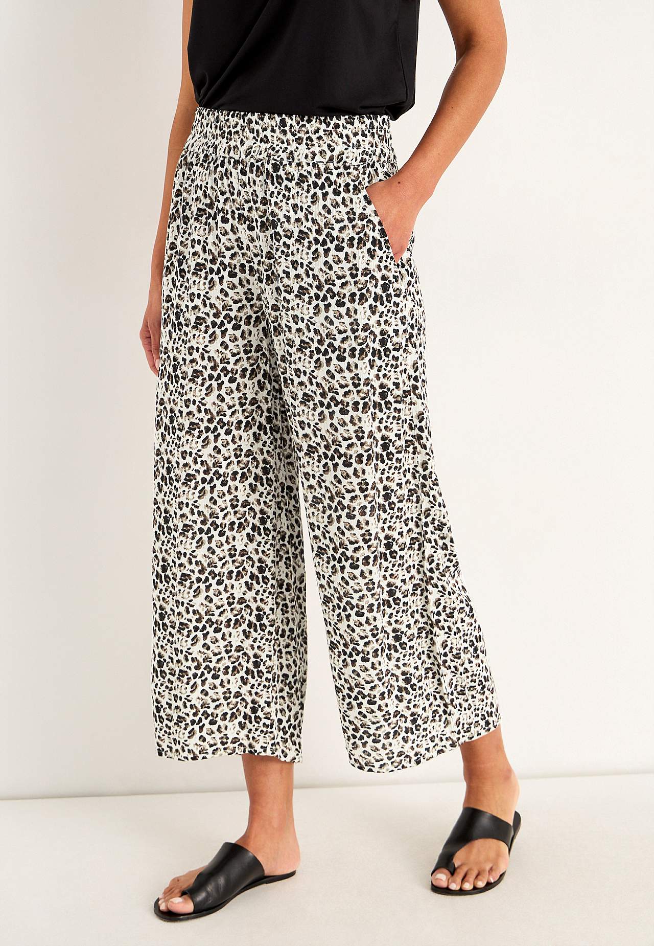 Crepe culotte trousers