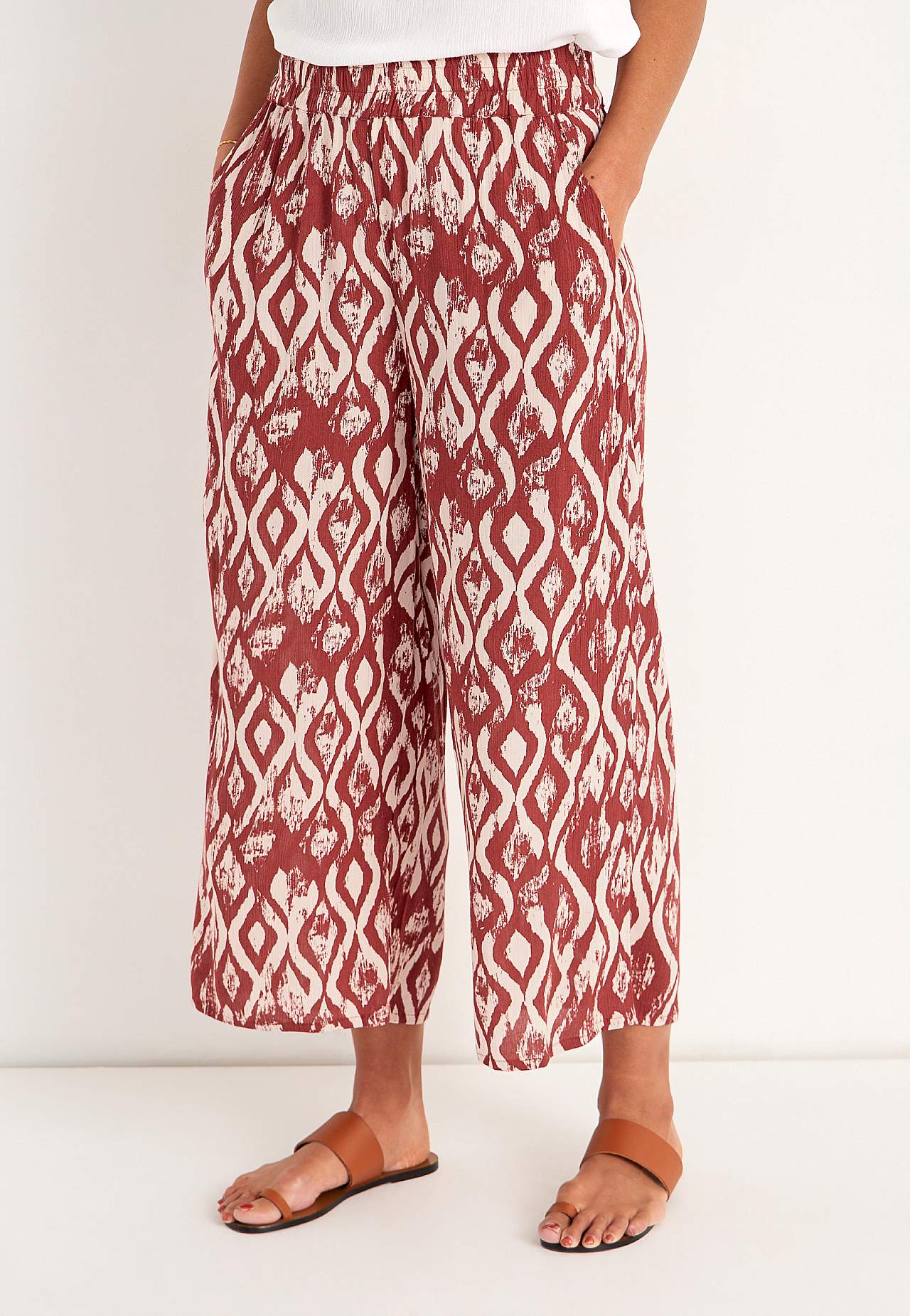 Crepe culotte trousers