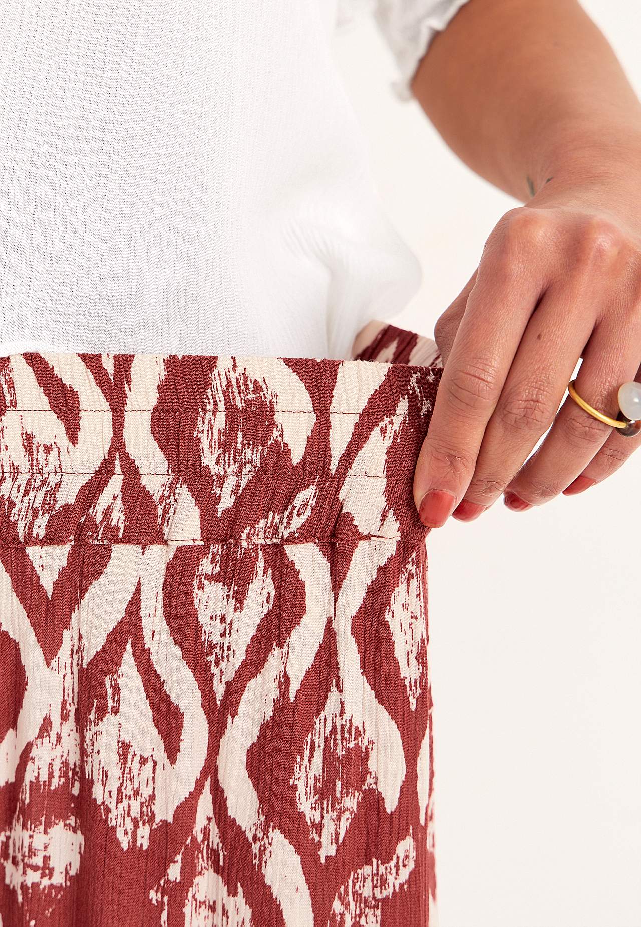 Crepe culotte trousers