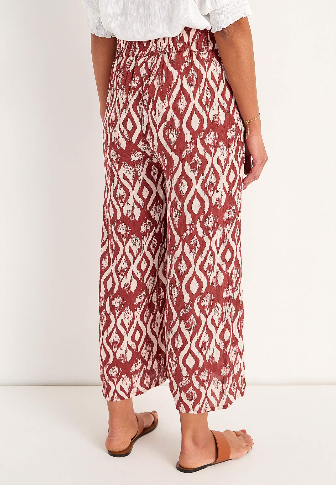 Crepe culotte trousers