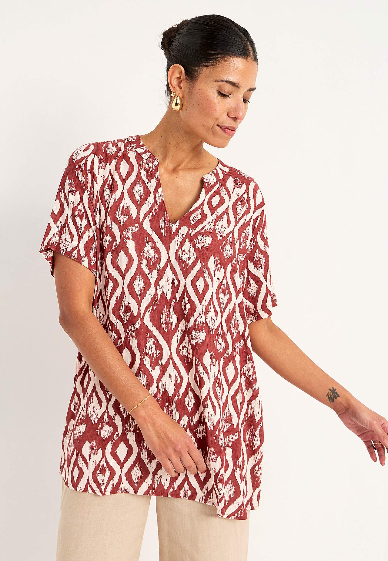 Crepe tunic