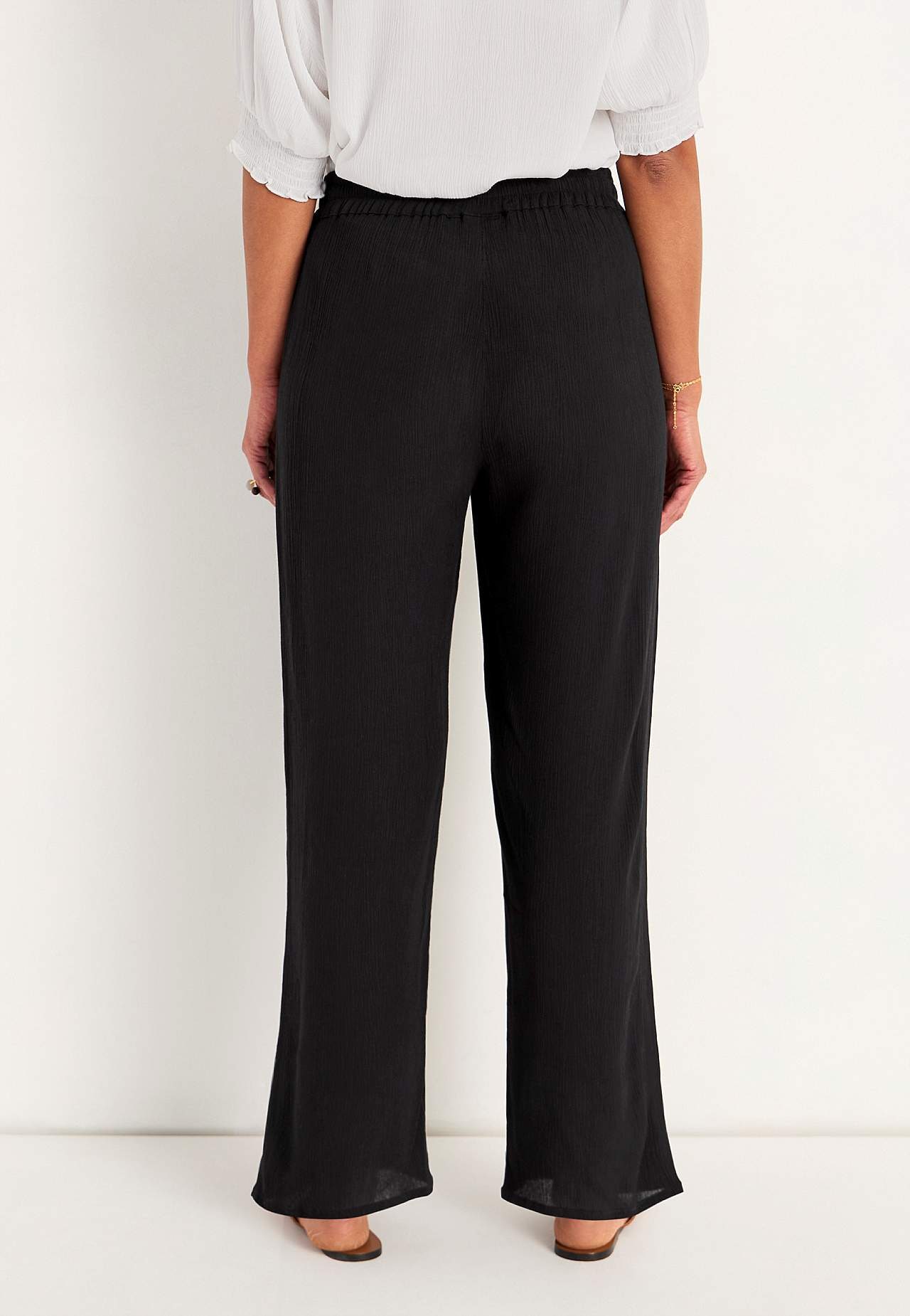 Trousers in viscose crepe