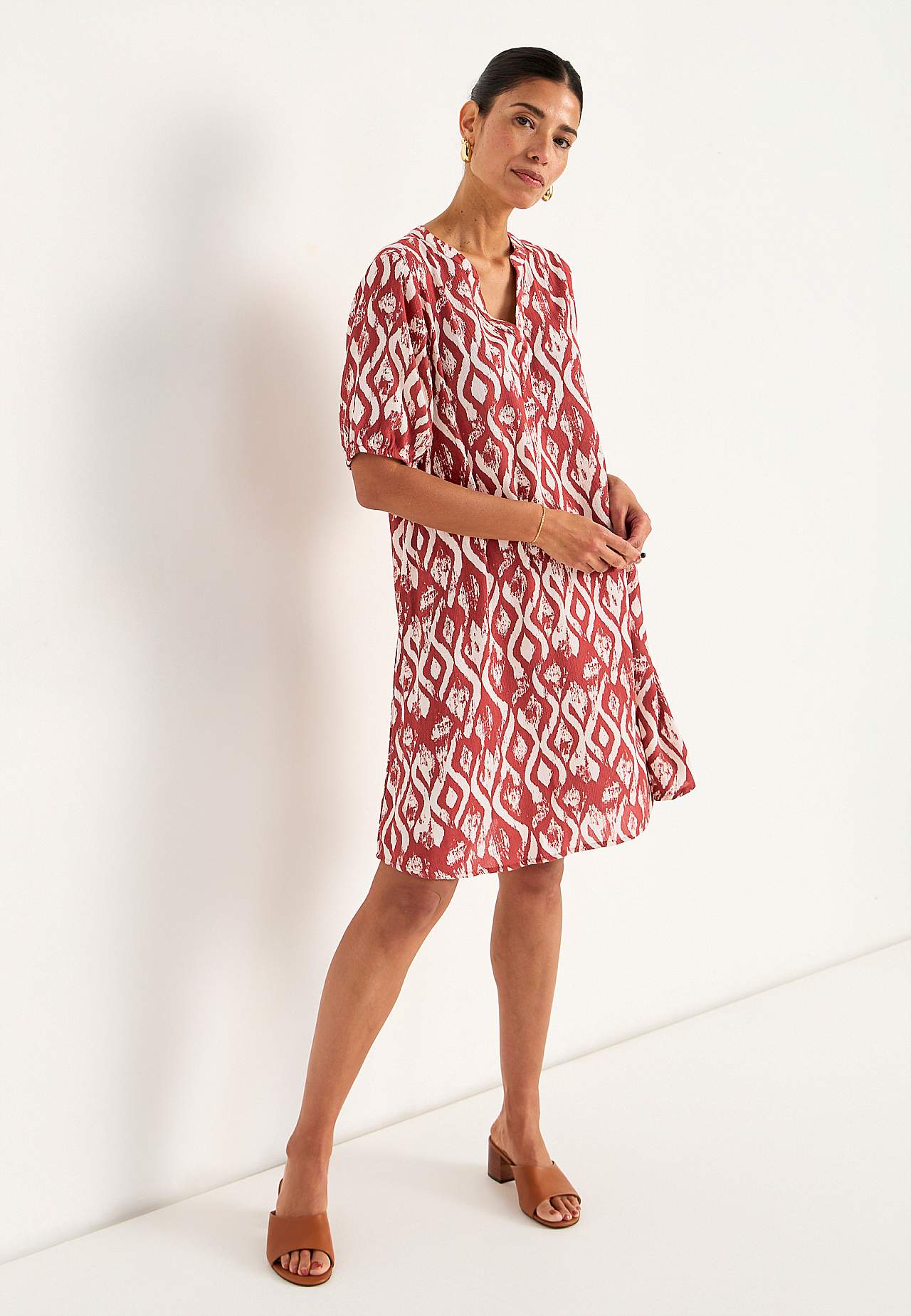 Dress in viscose crepe