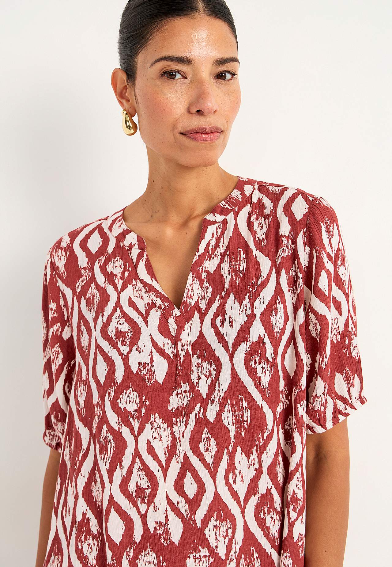 Dress in viscose crepe