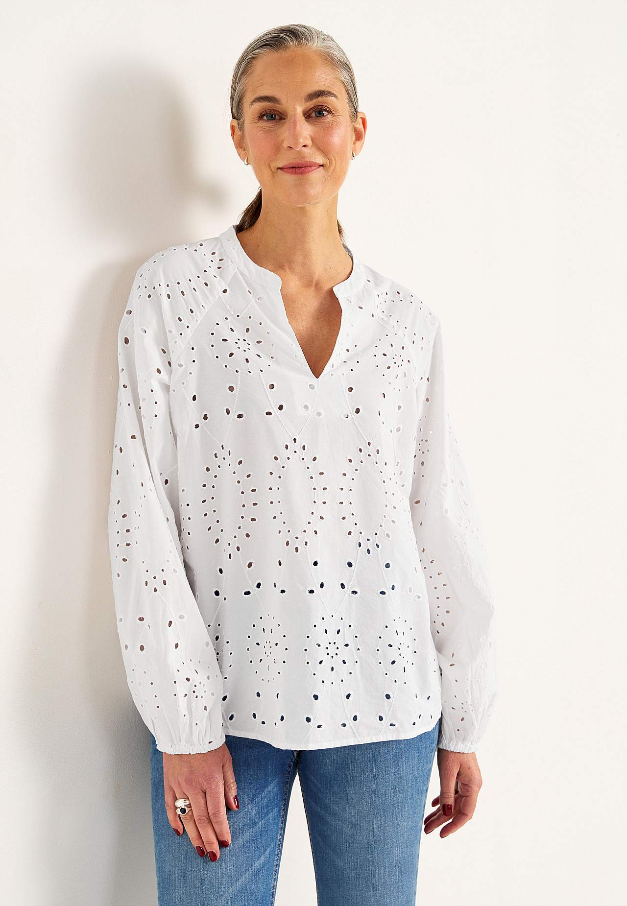 Blouse with embroidery