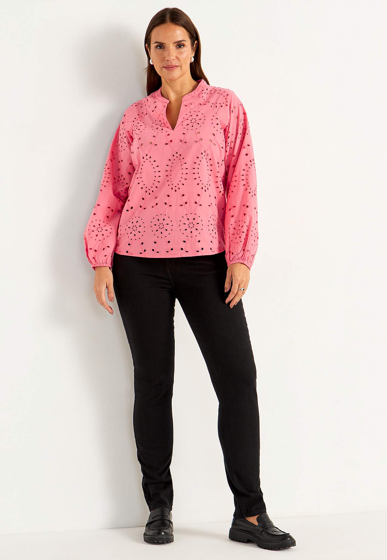 Blouse with embroidery