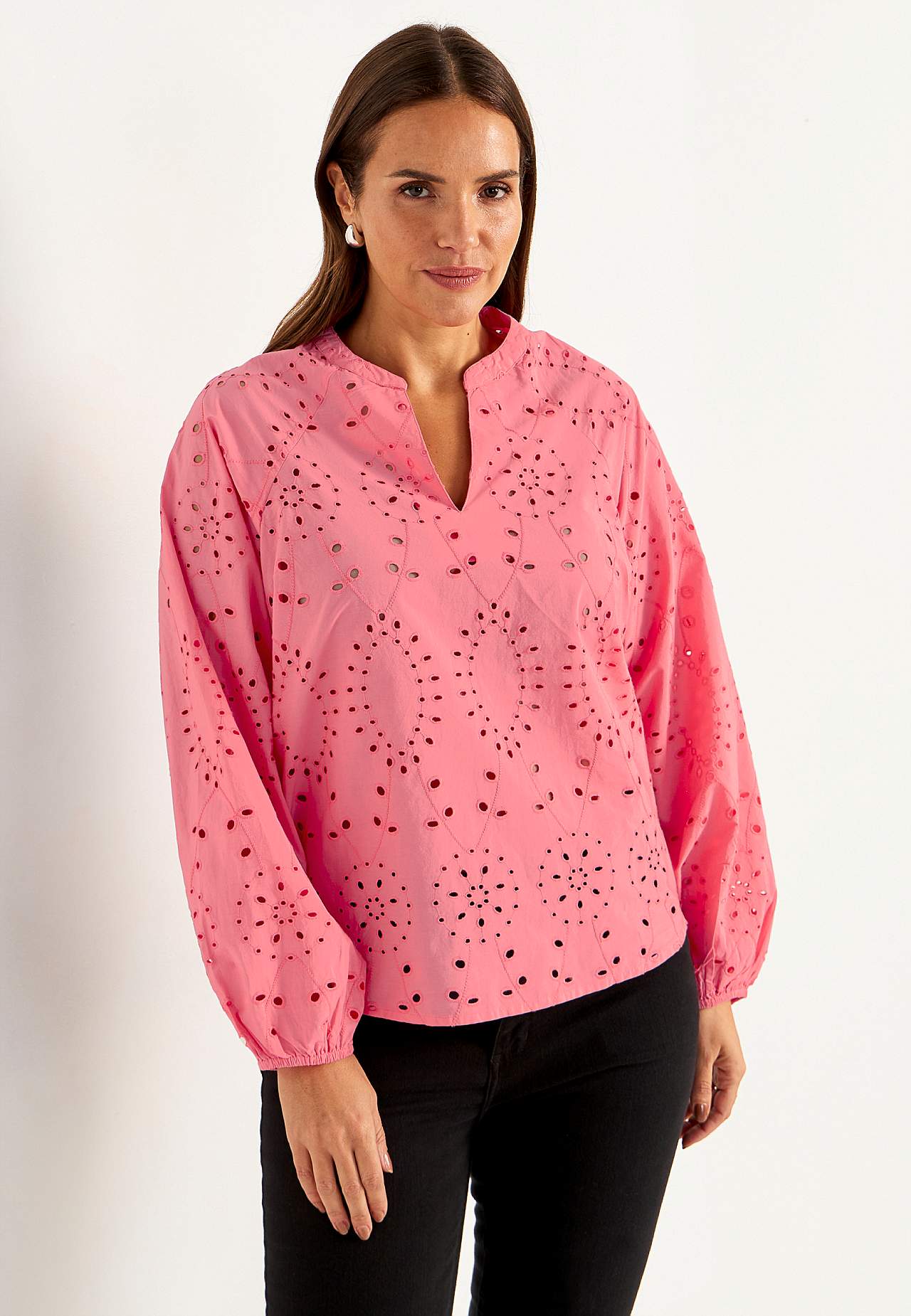 Blouse with embroidery