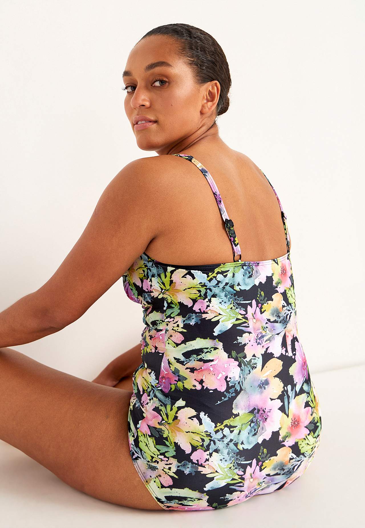 Draped shaping swimsuit