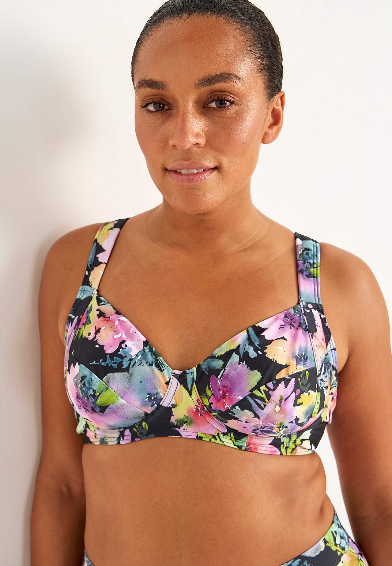 Unpadded bikini bra