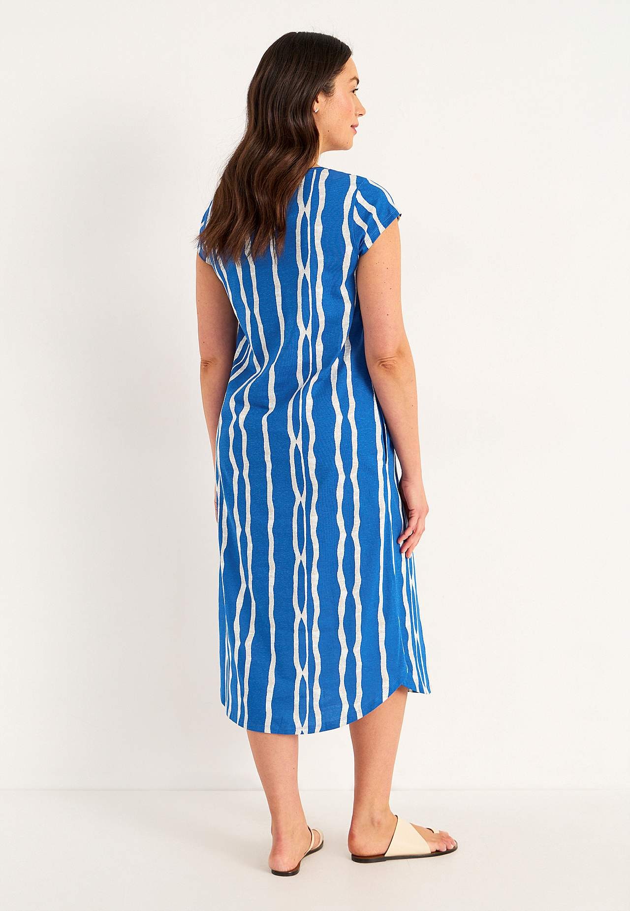 Patterned jersey dress with pockets