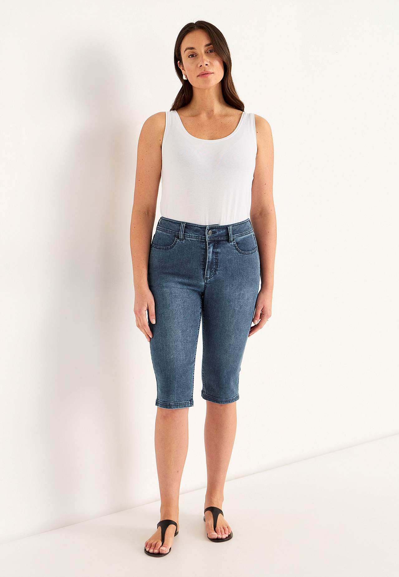 Crop jeans with superstretch