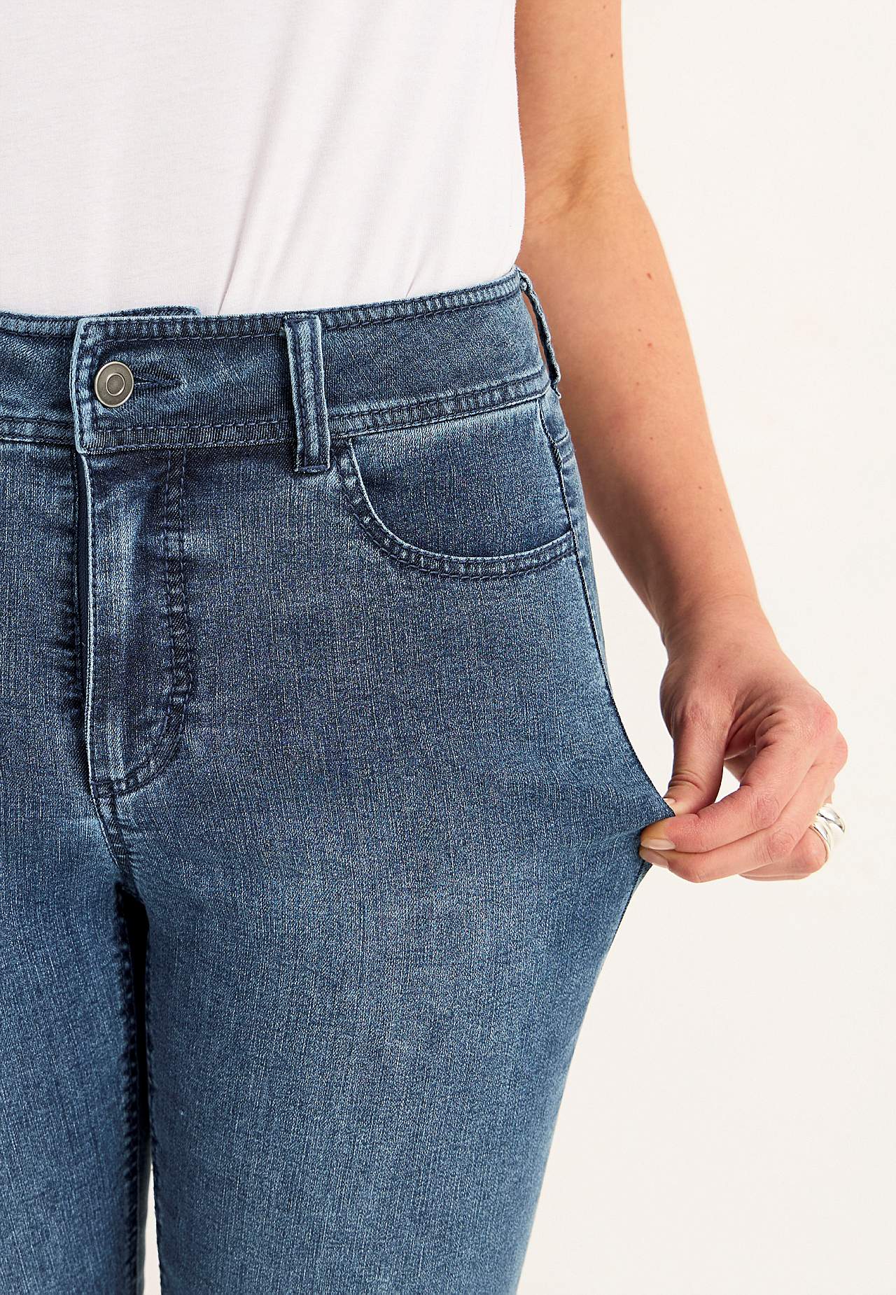 Crop jeans with superstretch