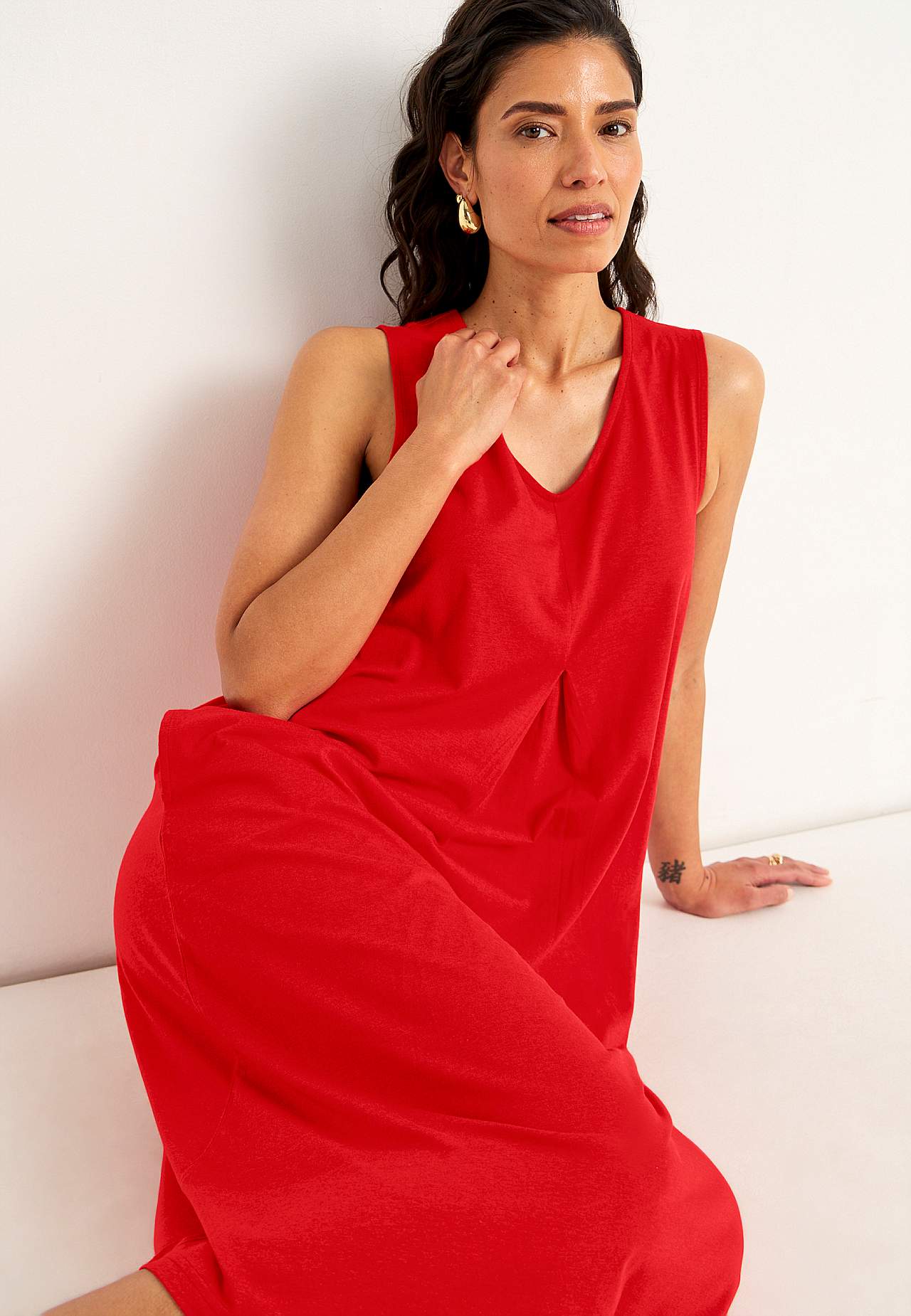 Jersey dress with pockets