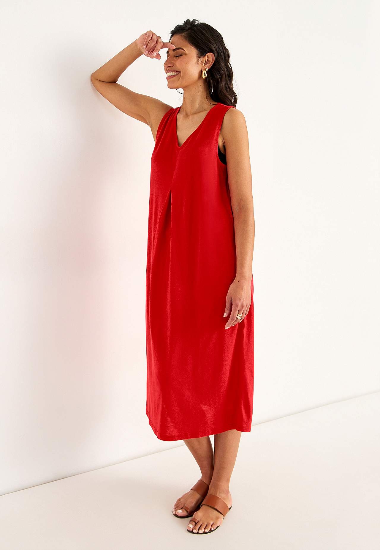 Jersey dress with pockets