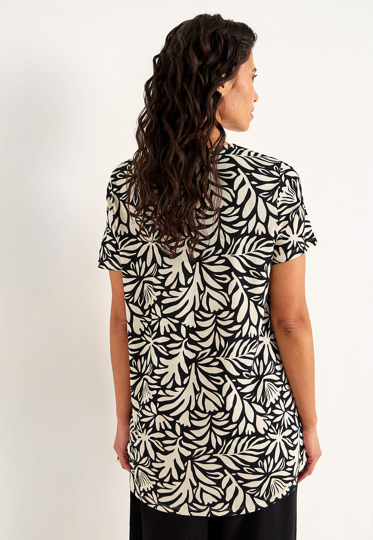 Jersey tuniq with flattering pleat