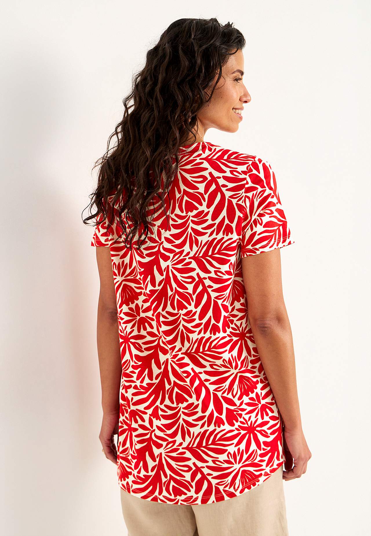 Jersey tuniq with flattering pleat