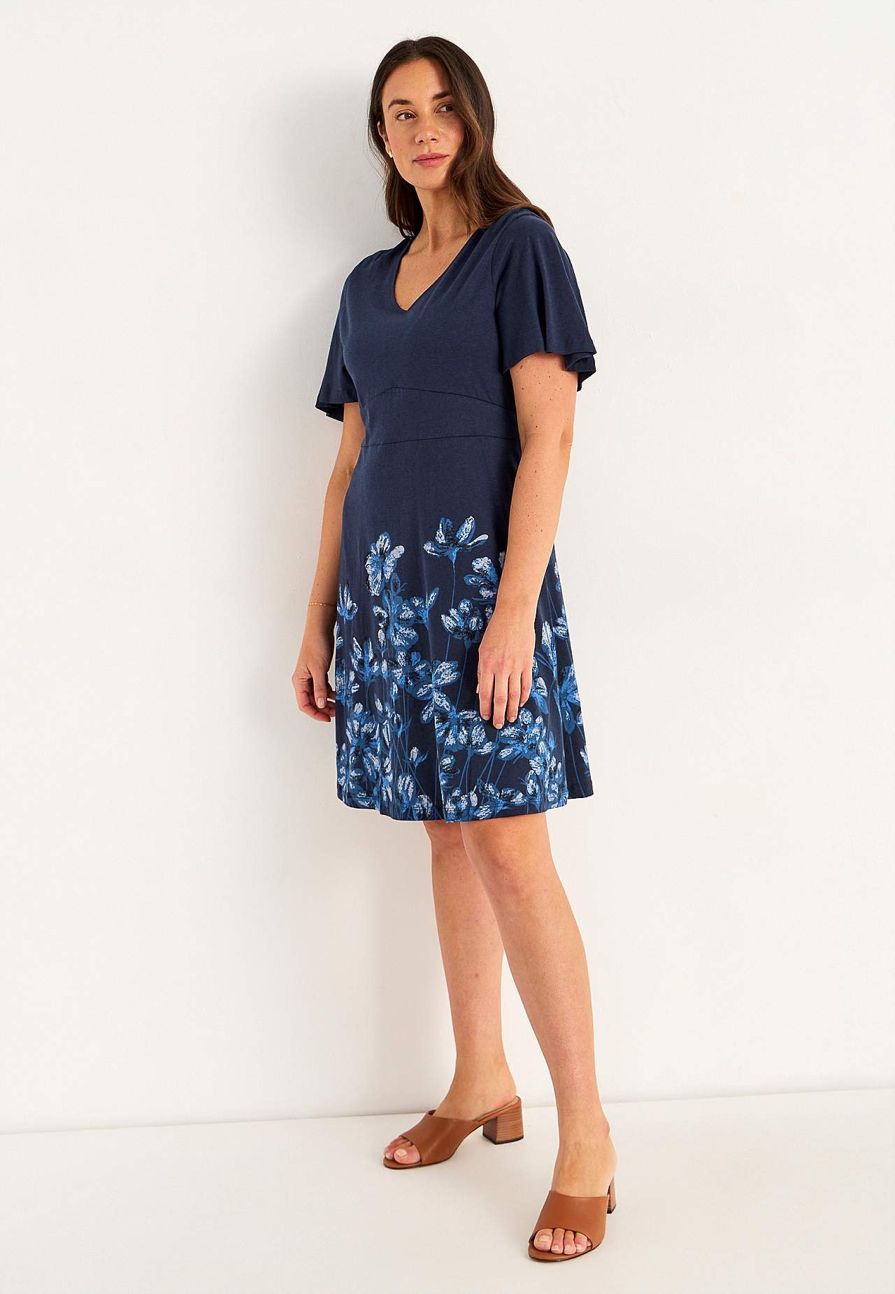 Jersey dress with floral pattern