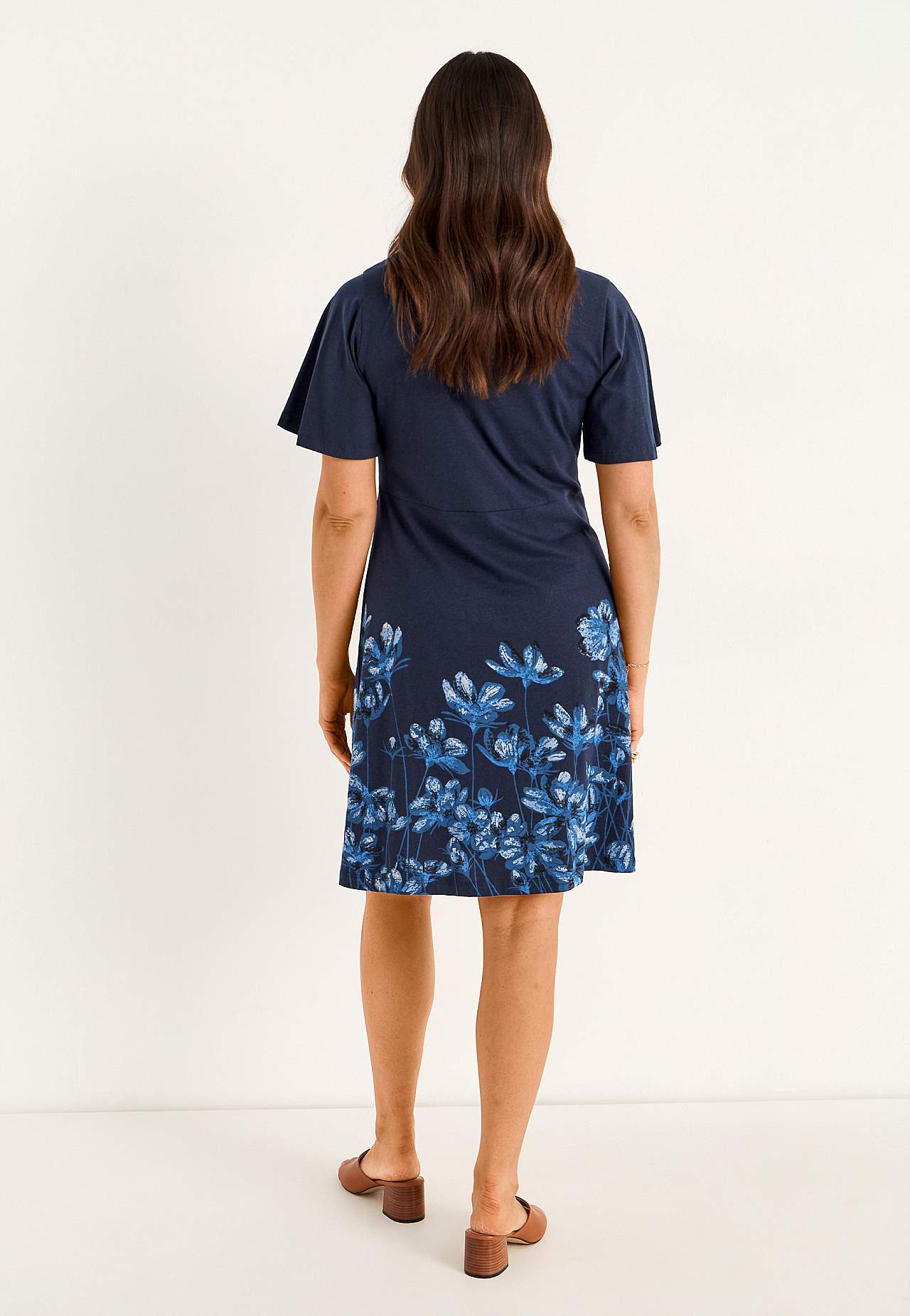 Jersey dress with floral pattern