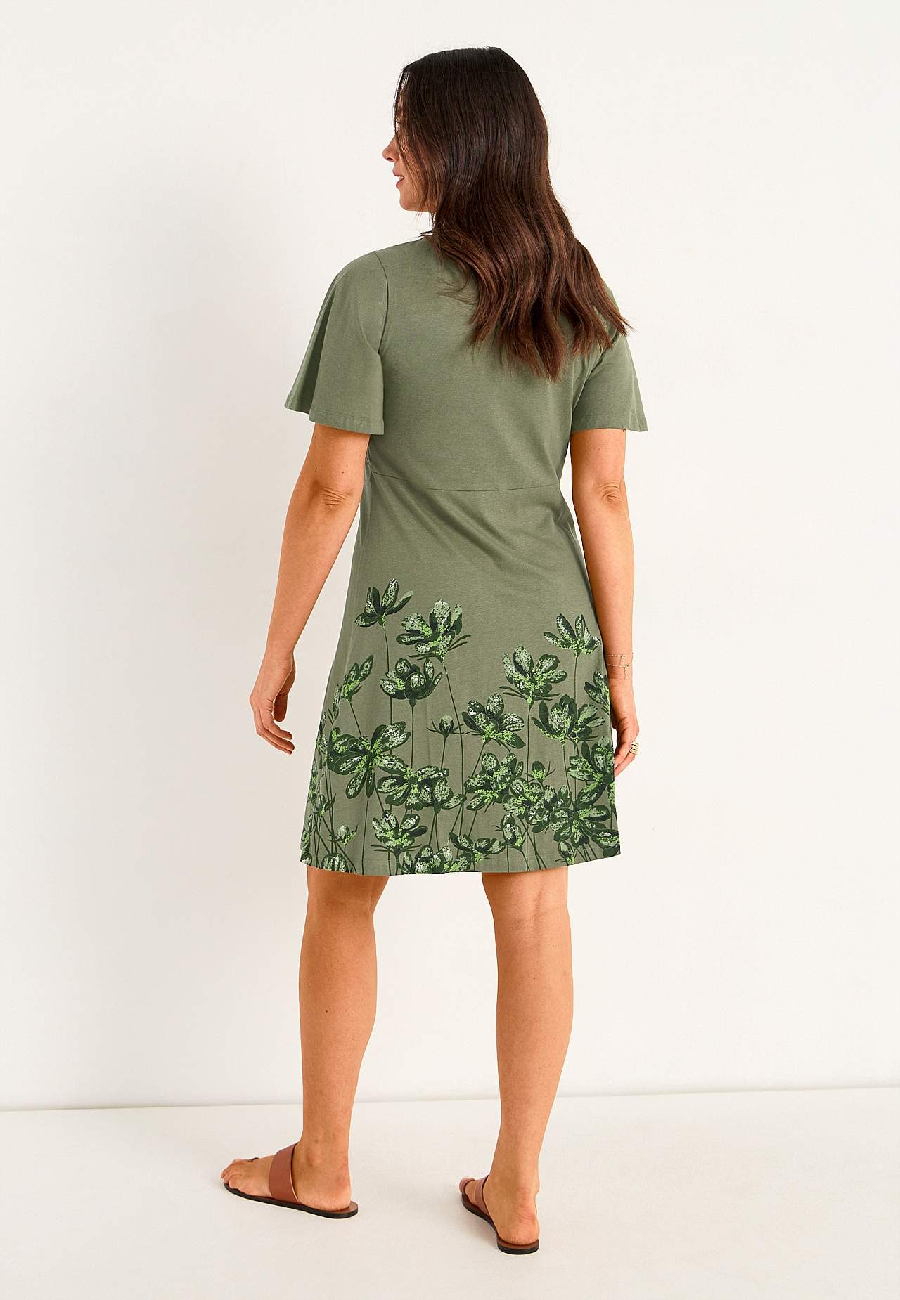 Jersey dress with floral pattern