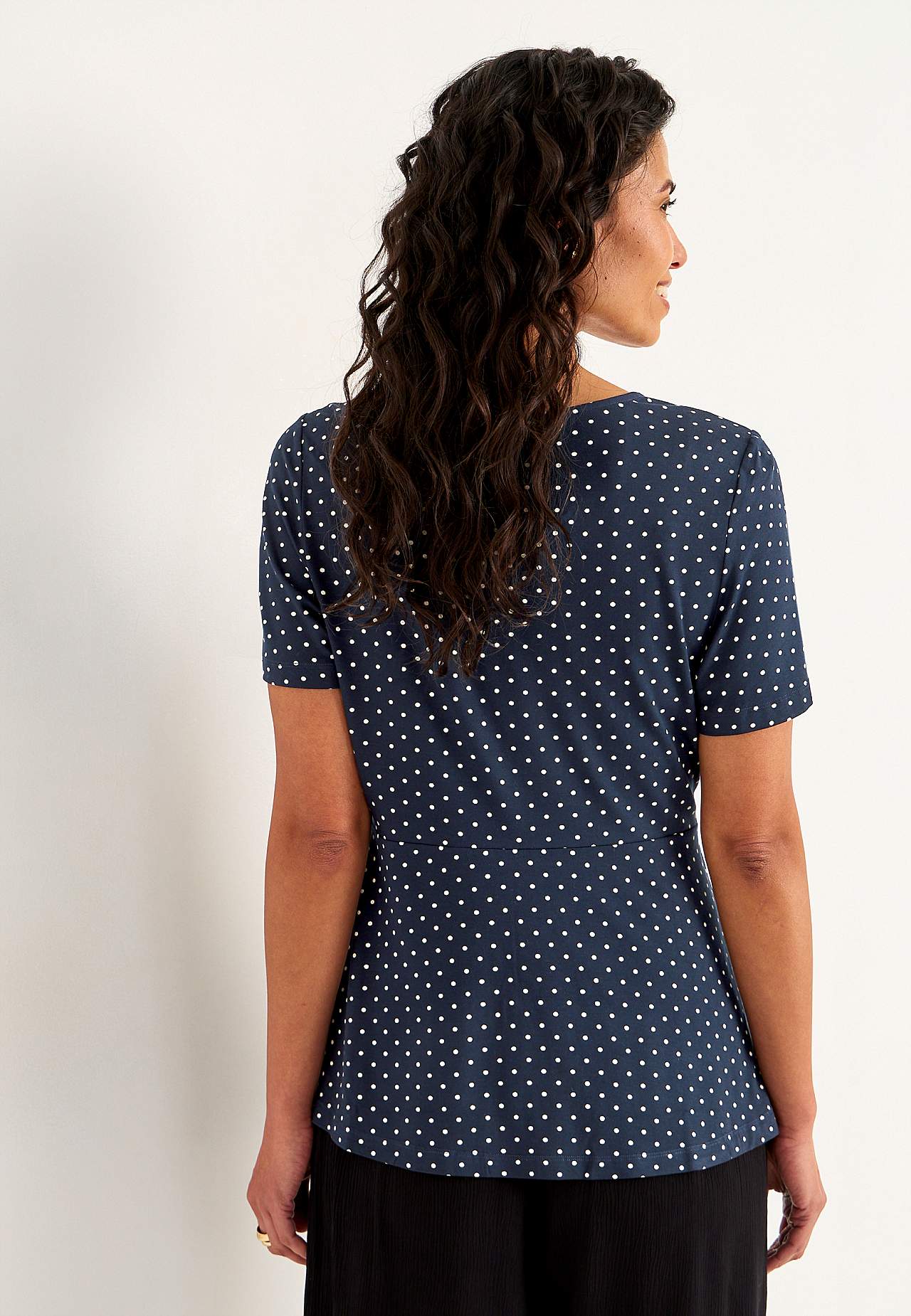 Patterned jersey top