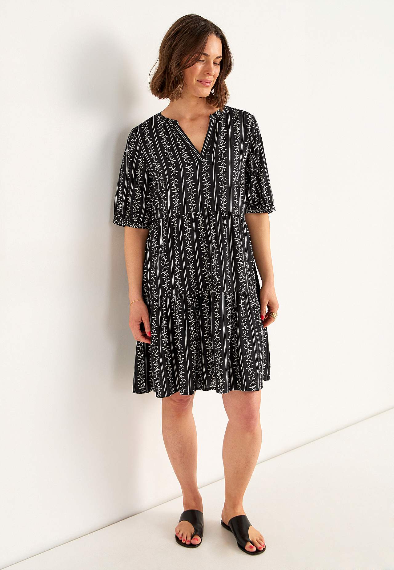 Dress with flounce