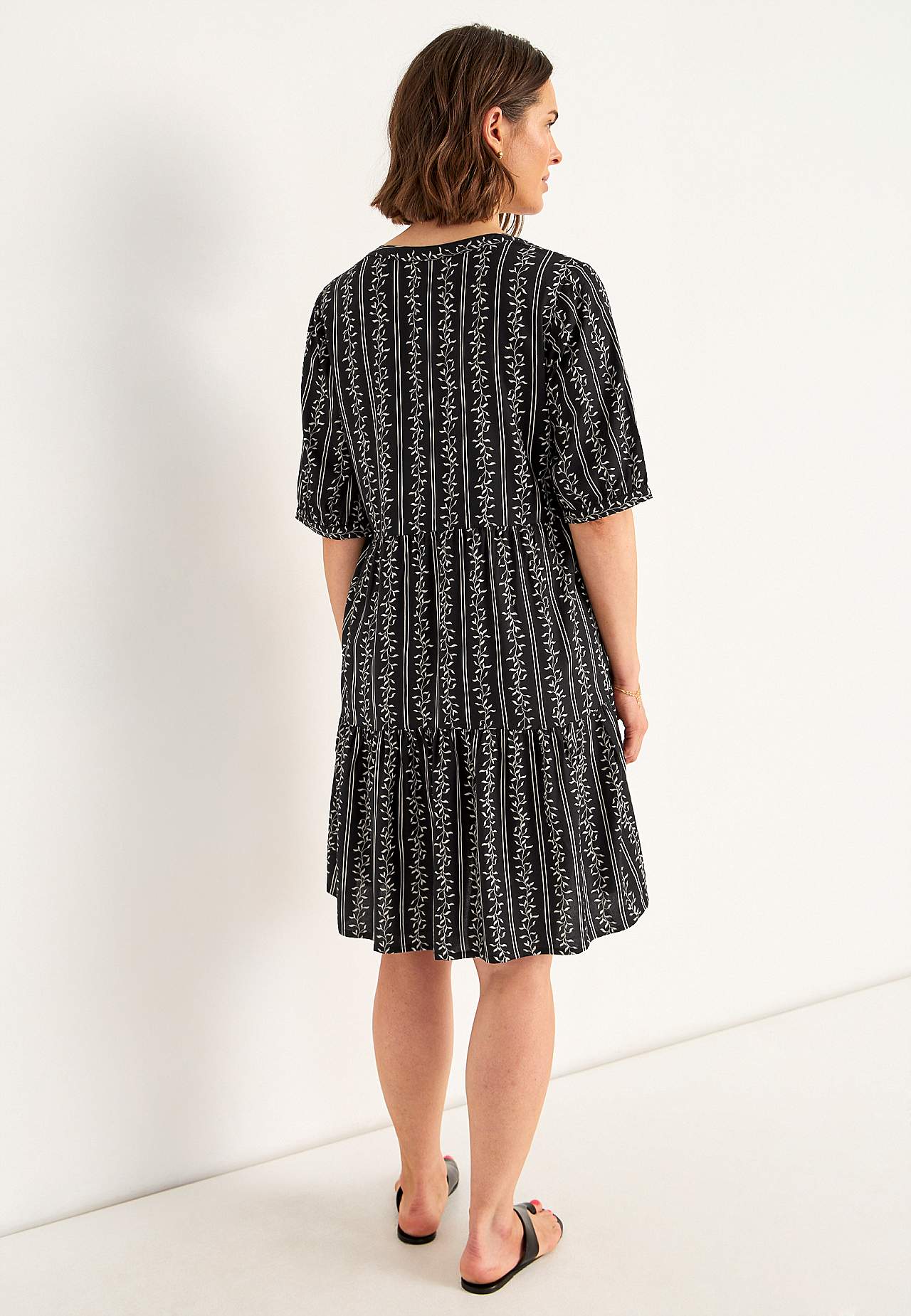 Dress with flounce